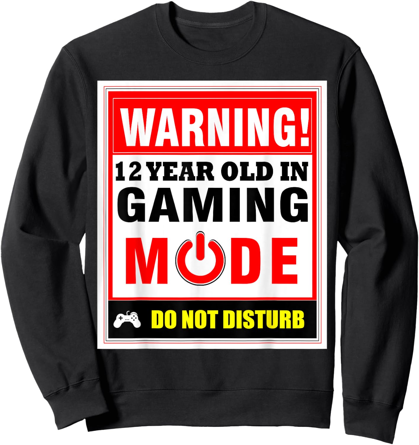 12th Birthday Gamer Boys Girls PC Gaming Shirt Sweatshirt - Sweatshirt | Black