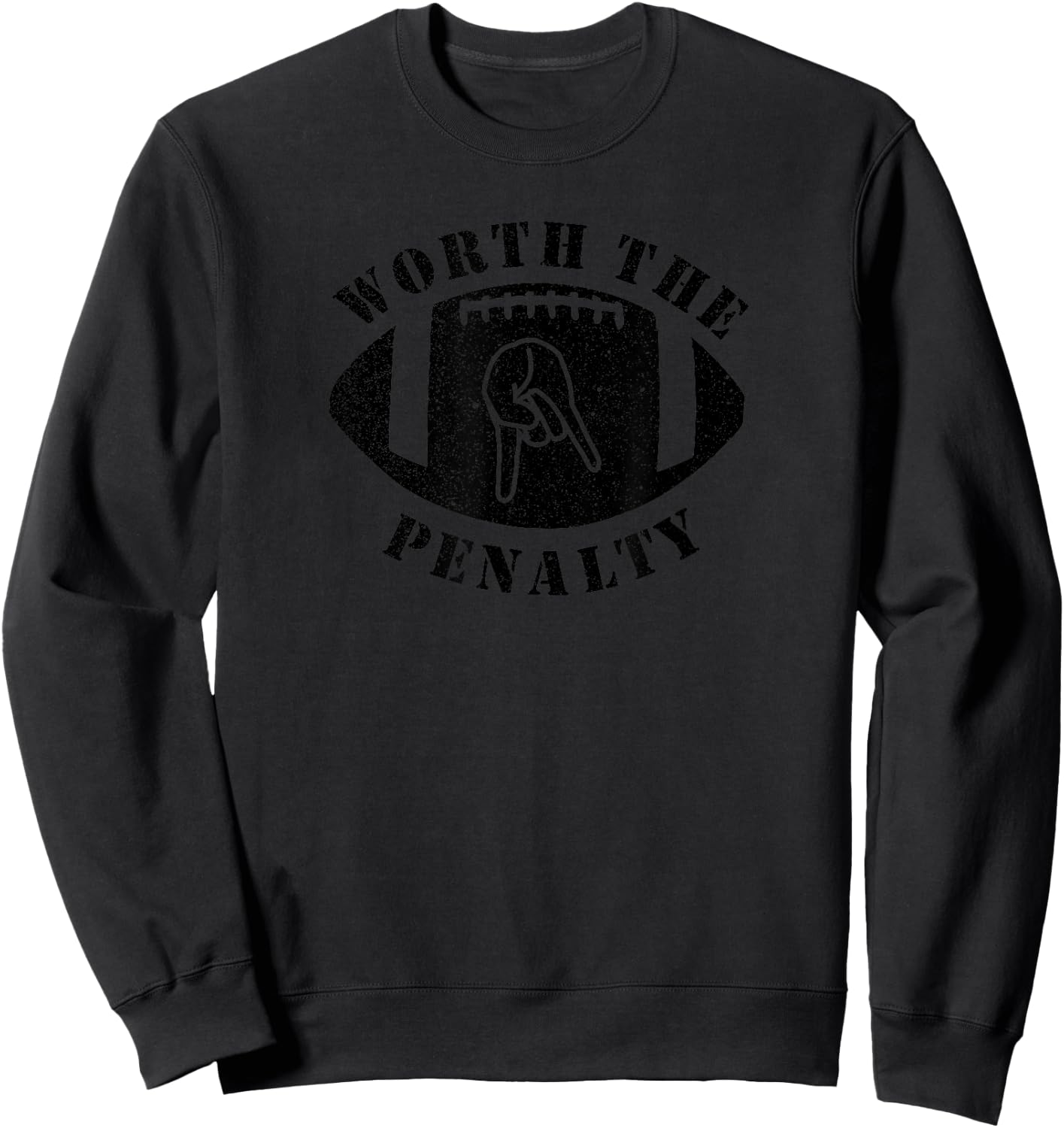 Horns Down Worth The Penalty Oklahoma Texas Red River Sweatshirt - Sweatshirt | Black