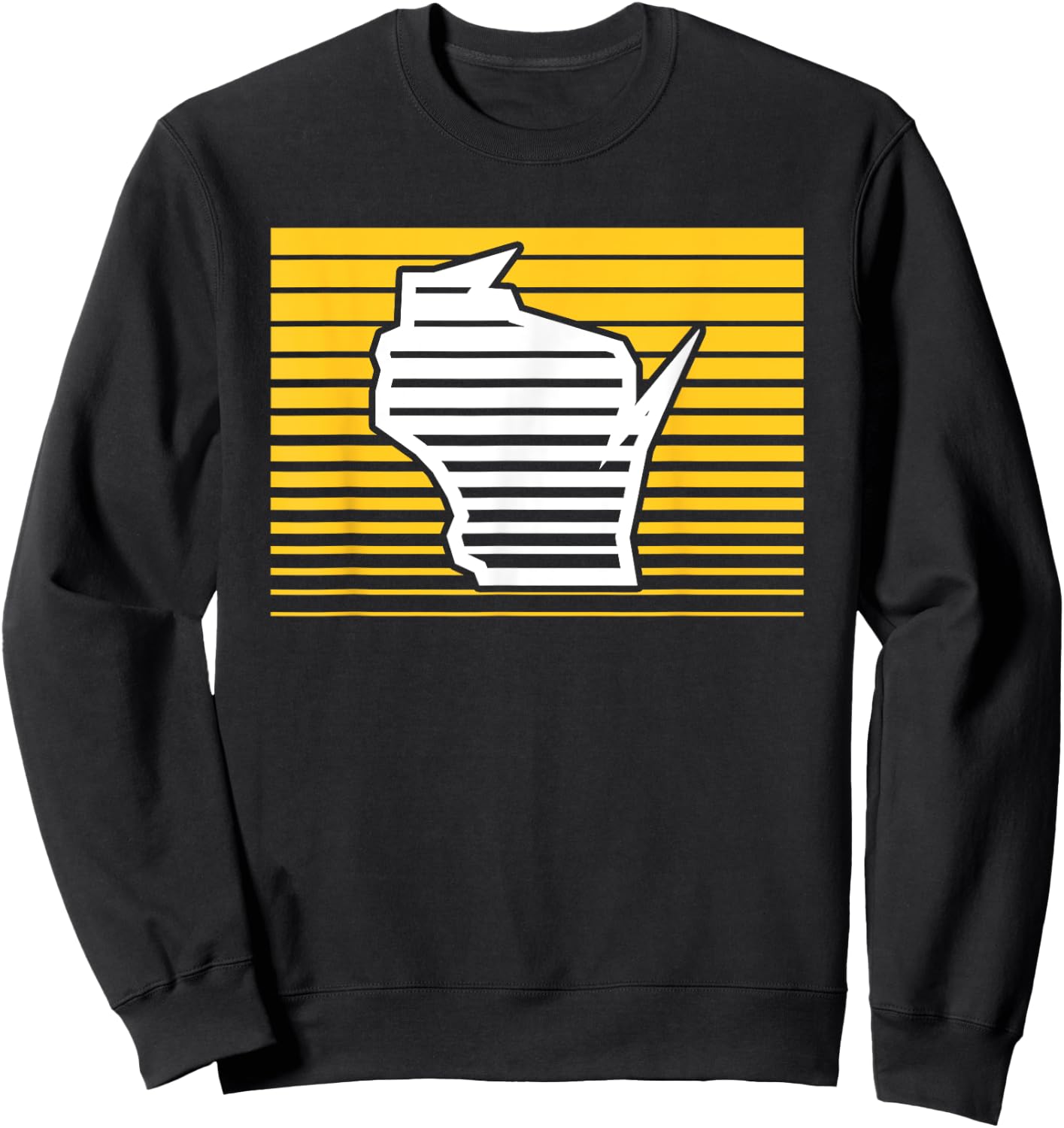 Milwaukee Wisconsin Retro Gradient Stripes Sweatshirt - Sweatshirt | Black