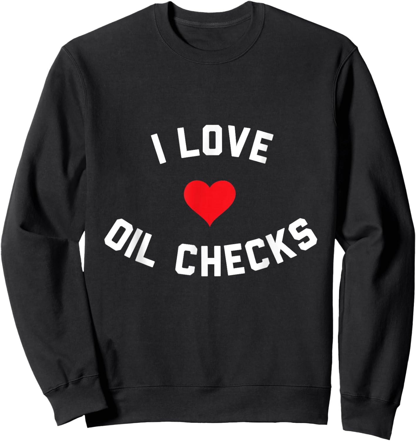 I Love Oil Checks Sweatshirt - Sweatshirt | Black