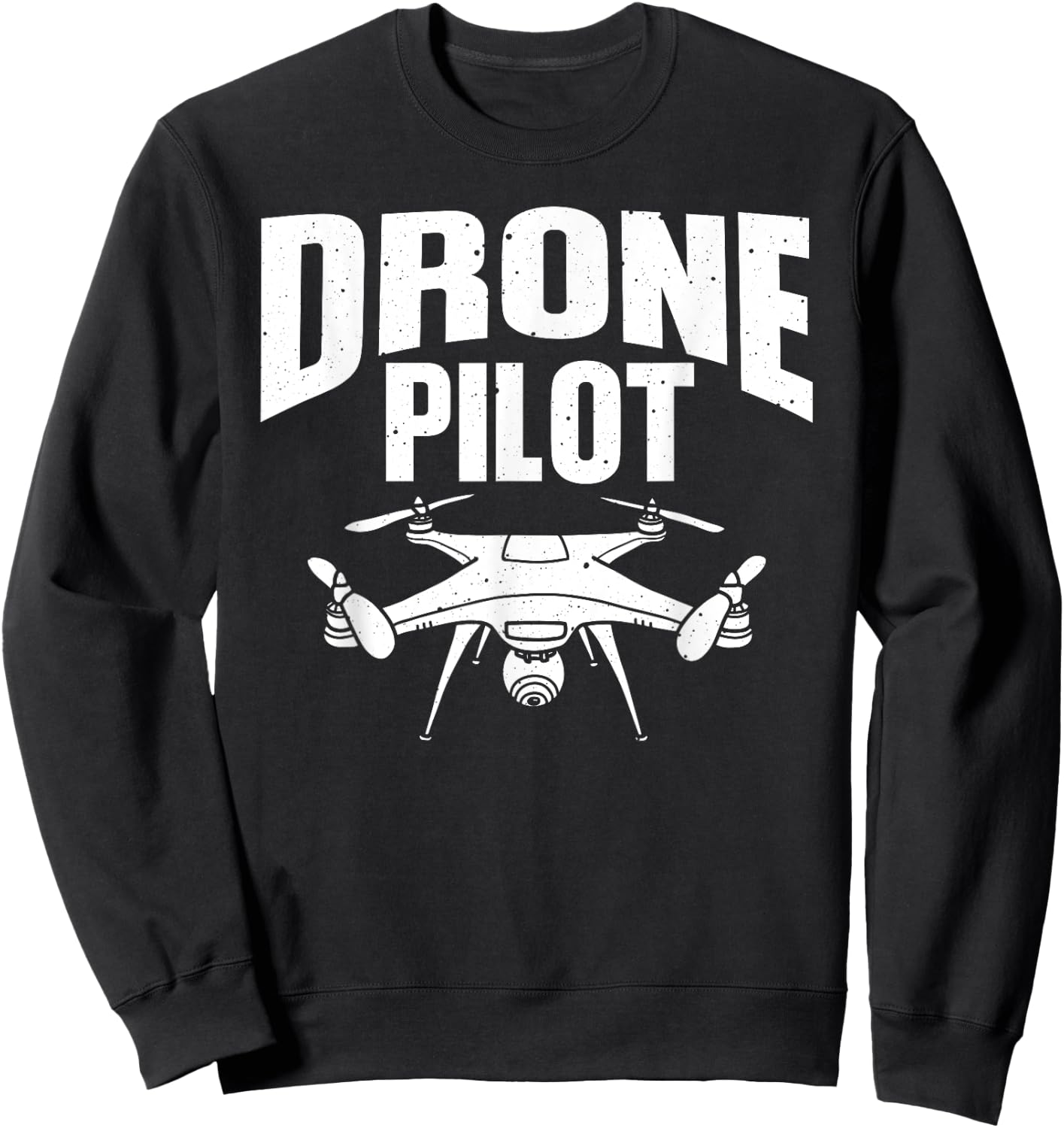 Funny Drone Designs Women Remote Control Aircraft Sweatshirt - Sweatshirt | Black