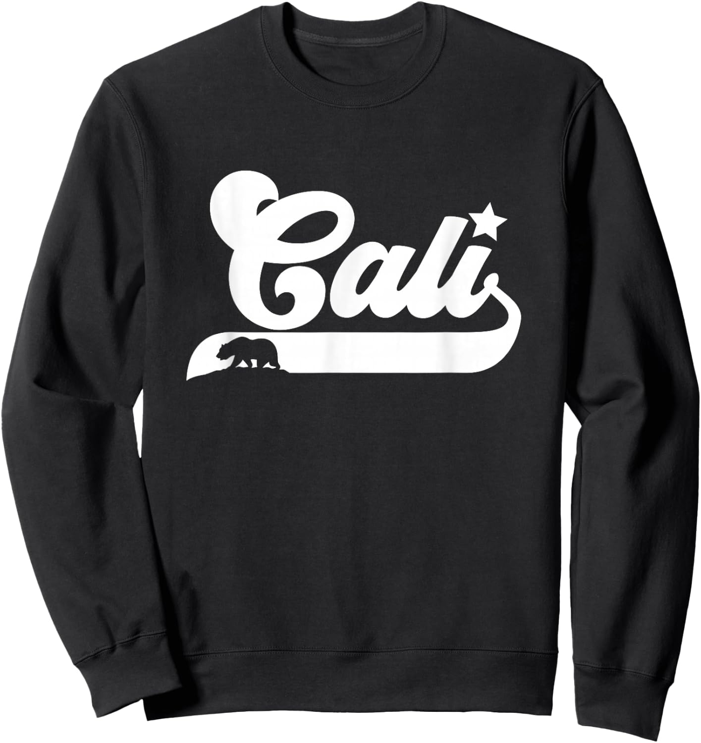 Cali Vintage California Bear USA State Beauty Design Idea Sweatshirt - Sweatshirt | Black
