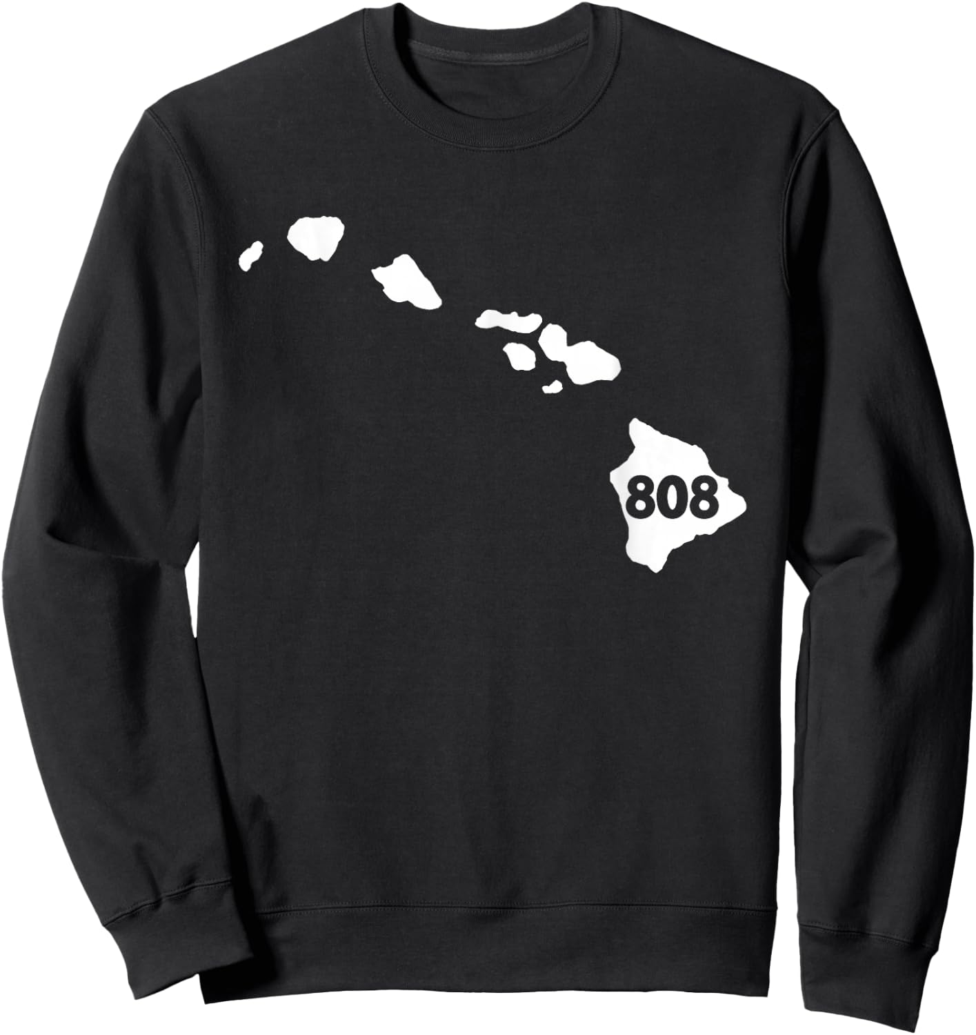 Hawaii 808 Area Code Sweatshirt - Sweatshirt | Black