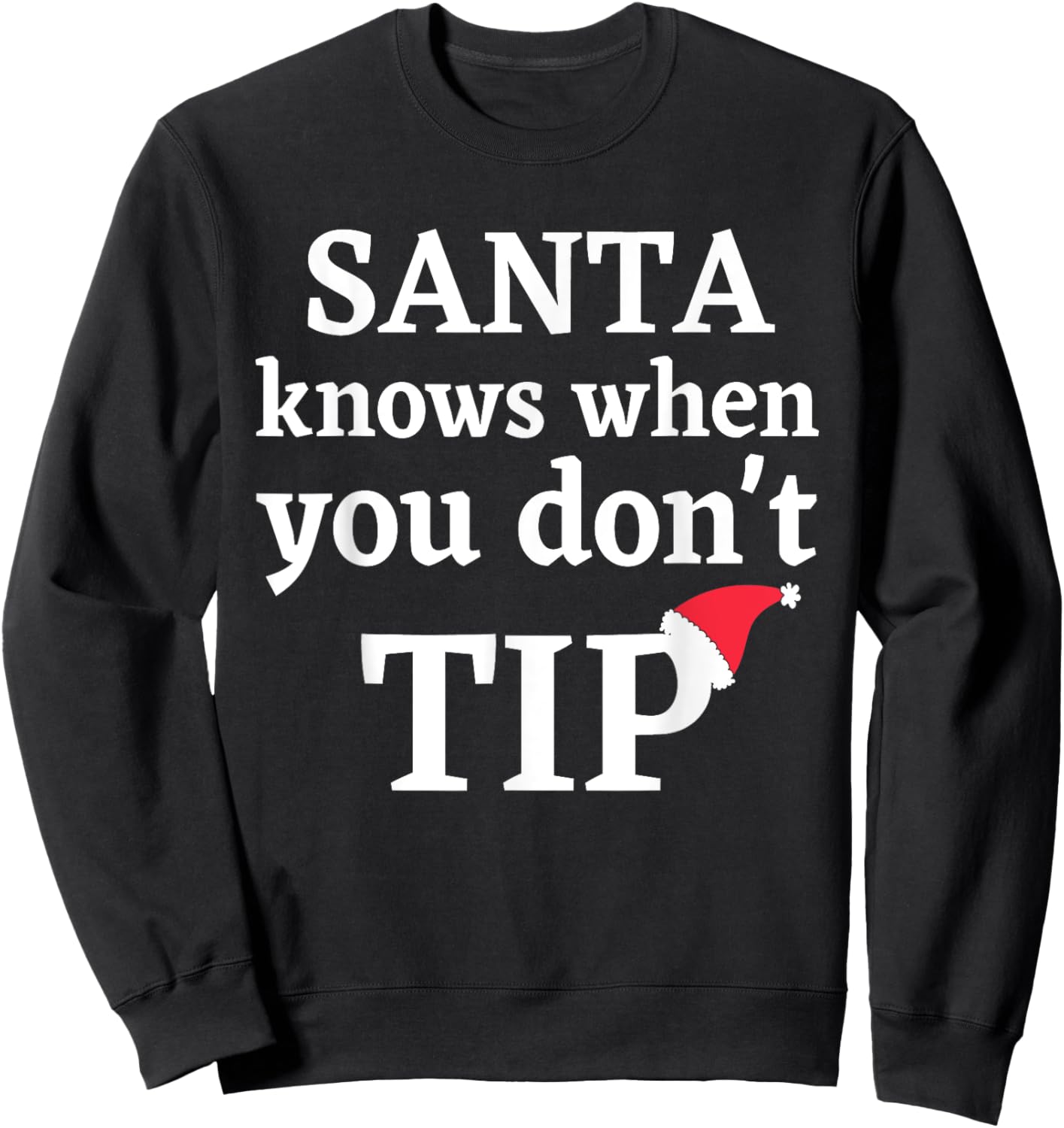 Funny Bartender Waitress Christmas Holiday Santa Gift 2024 Sweatshirt - Sweatshirt | Black