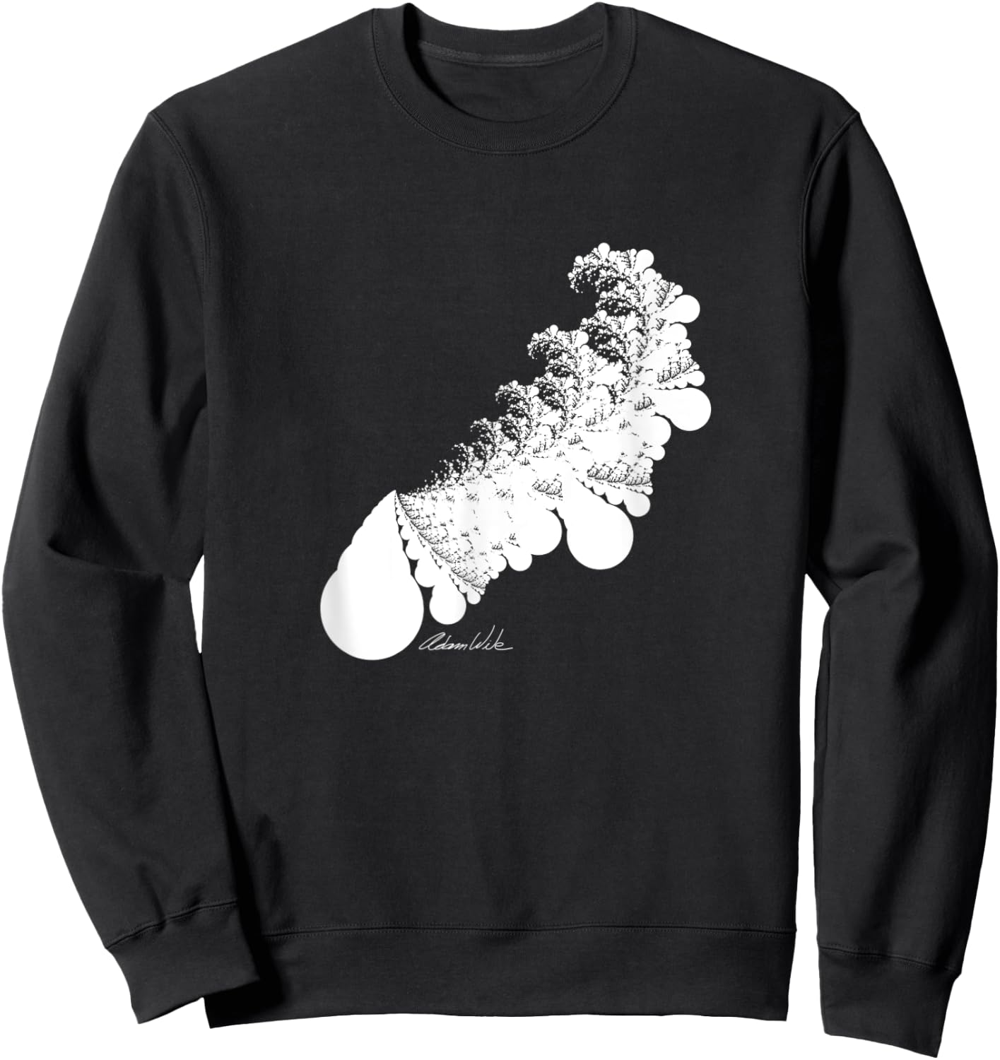 Tsunami Big Wave Ink Blot Rorschach Test Art Design Sweatshirt - Sweatshirt | Black