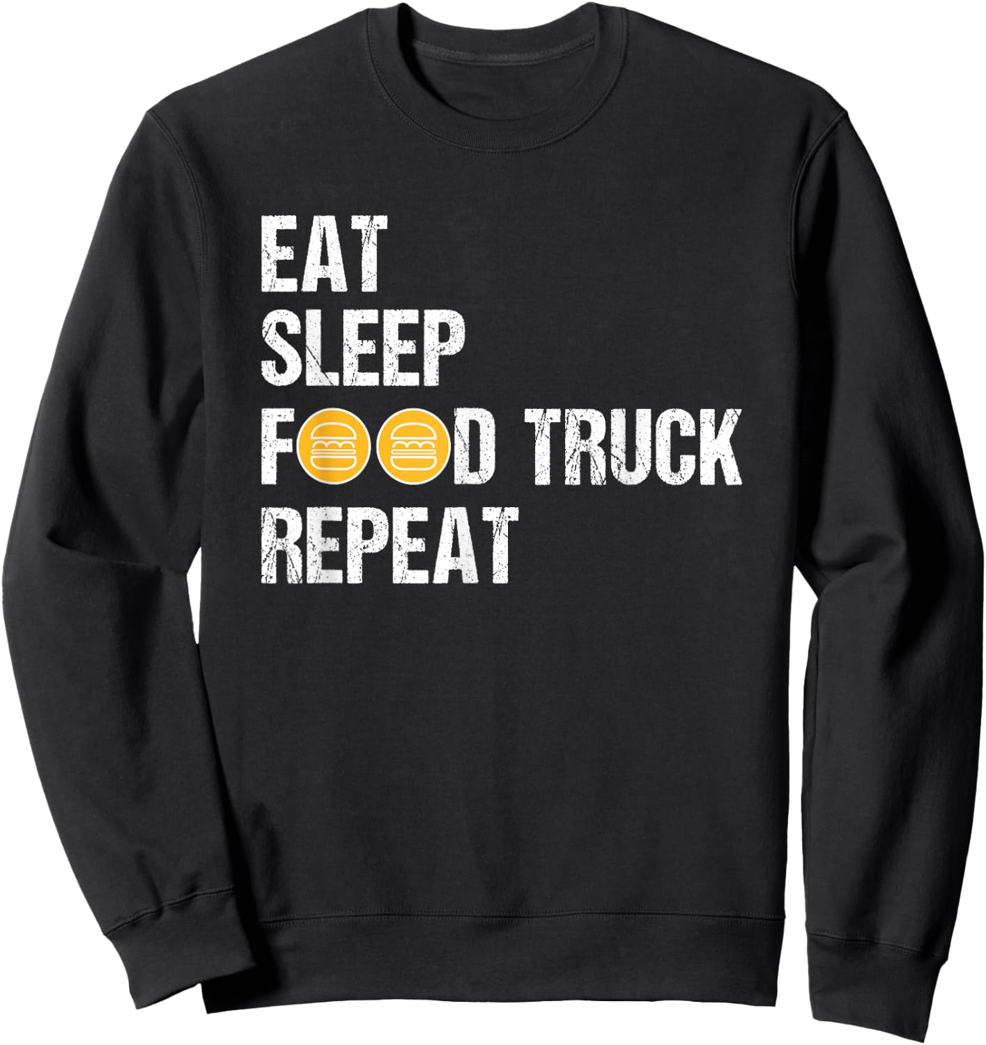 Food Truck Shirt Funny Eat Sleep Food Truck Lover Sweatshirt - Sweatshirt | Black