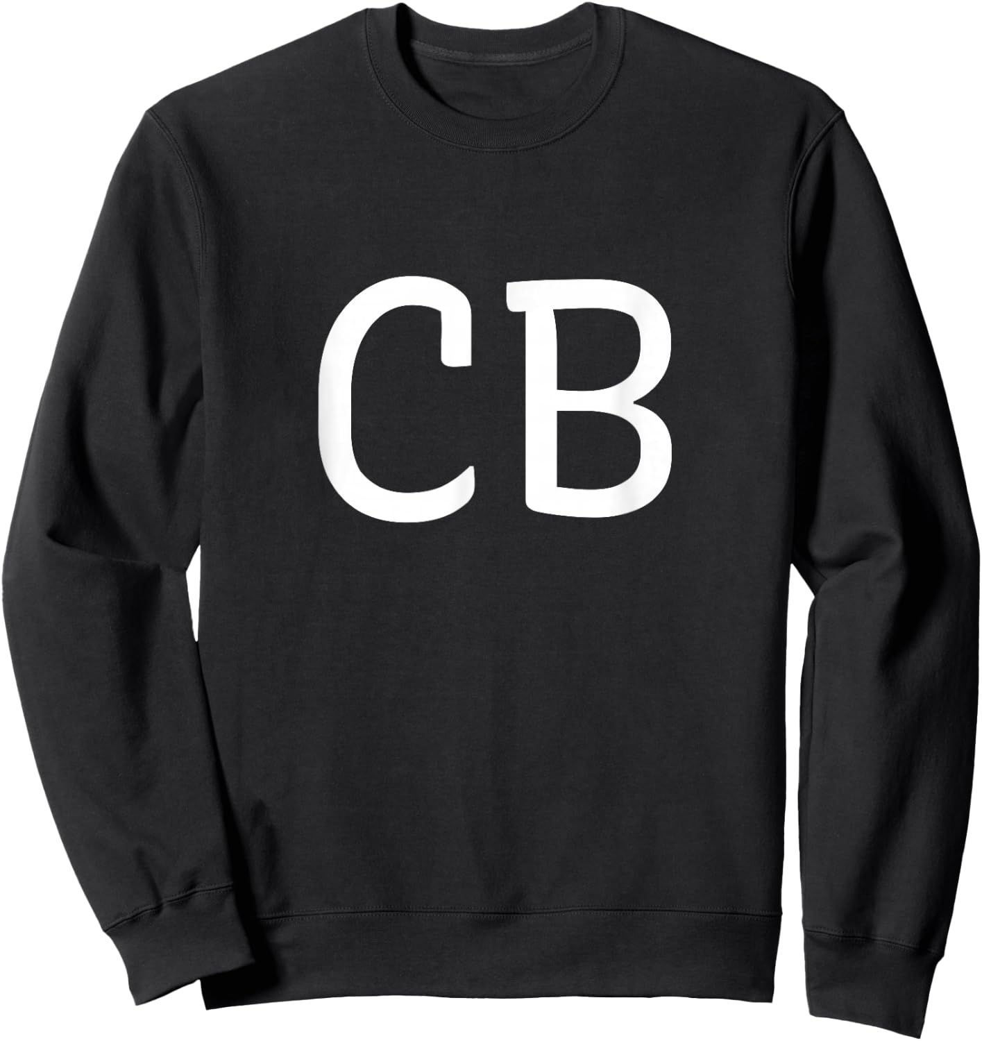 CB Two Letter Pair - Elegant Personalized Initials Sweatshirt - Sweatshirt | Black
