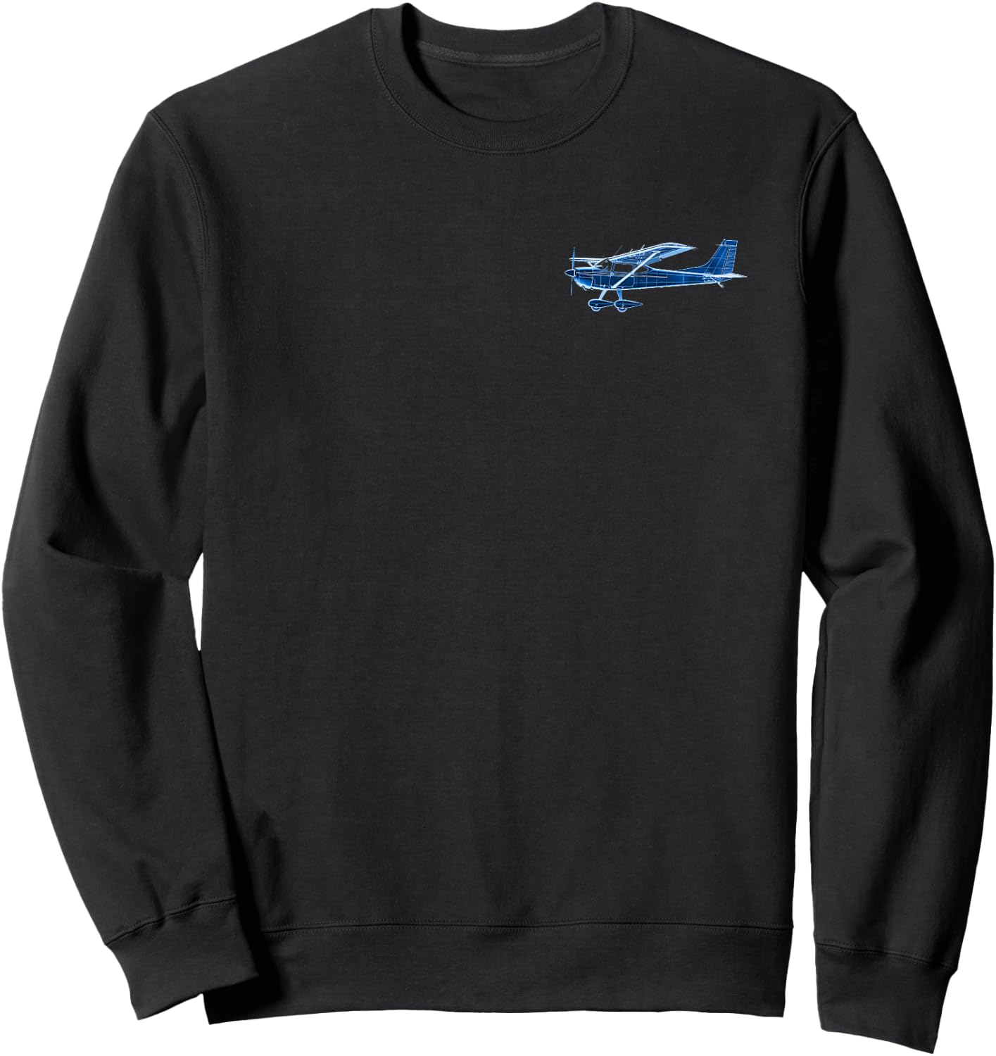I'd Rather Be Flying Funny Airplane Pilot C172 (2-Sided) Sweatshirt - Sweatshirt | Black