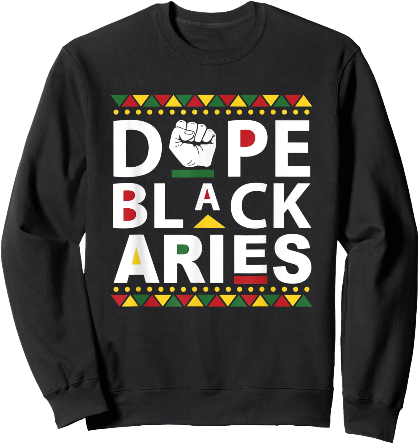 African American Aries, Black Man Black Woman Melanin Aries Sweatshirt - Sweatshirt | Black