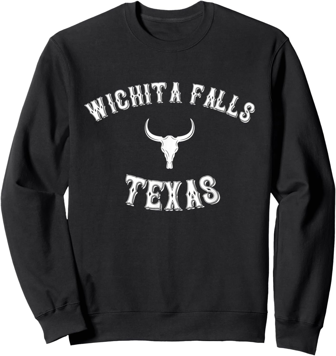 Wichita Falls Texas / Western Cowboy Vintage Wichita Falls Sweatshirt - Sweatshirt | Black