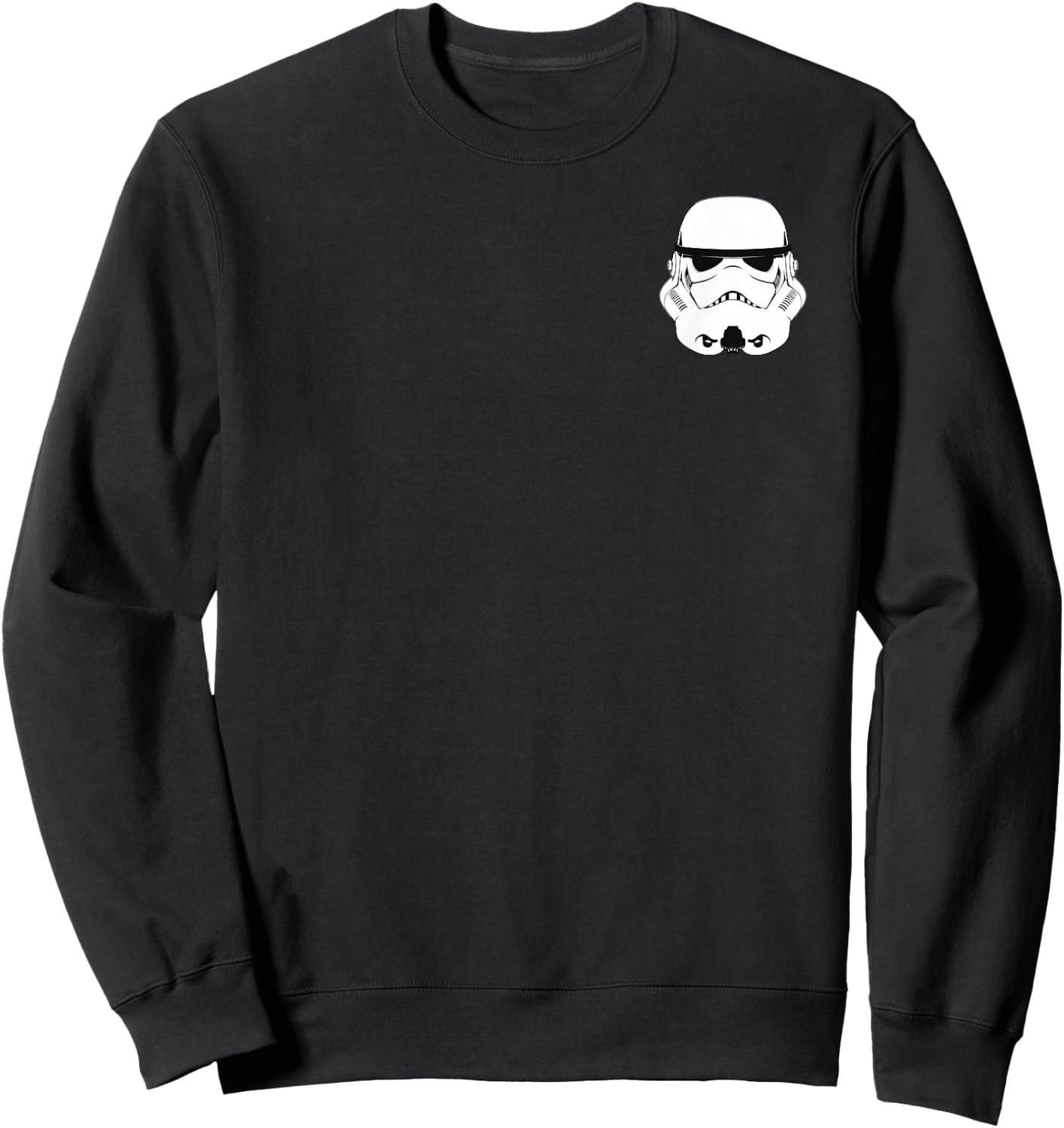 Star Wars Storm Trooper Helmet Left Chest Graphic Sweatshirt - Sweatshirt | Black