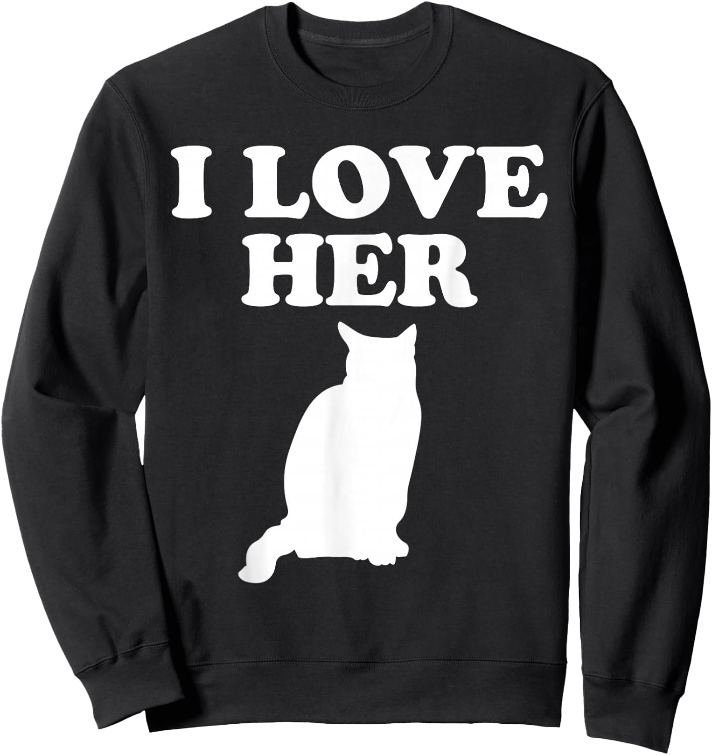 I love her Kitty cat I like his rooster matching couple love Sweatshirt - Sweatshirt | Black
