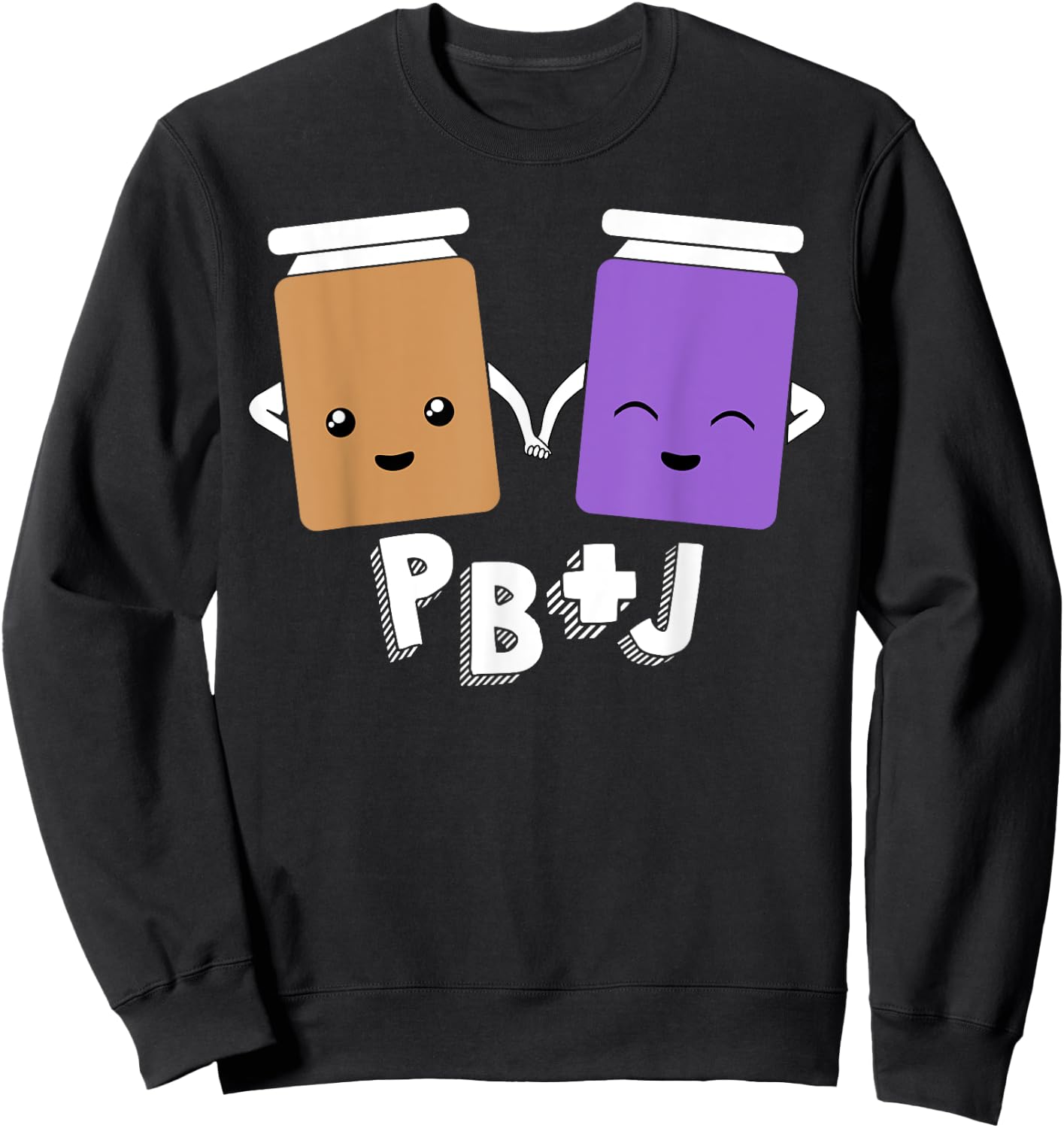 PB+J Cute Peanut Butter & Jelly Matching Costume Set Shirts Sweatshirt - Sweatshirt | Black
