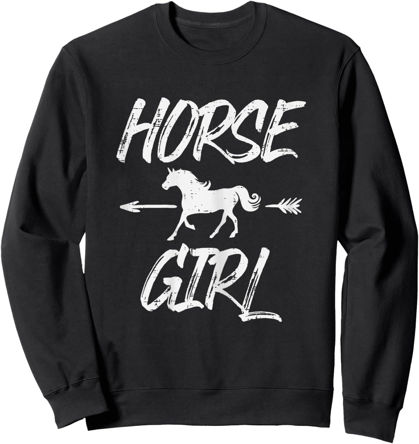 Horse Girl Animal Horseback Riding Equestrian Girls Women Sweatshirt - Sweatshirt | Black