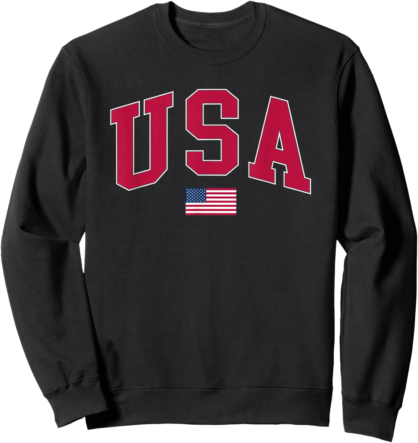 American Flag USA United States of America US 4th of July Sweatshirt - Sweatshirt | Black