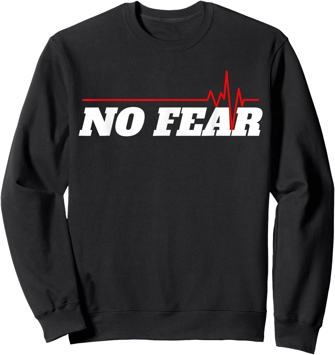 CZTee No Fear Motivation , Men, Adults, , Short Sleeve, Black, Small Sweatshirt - Sweatshirt | Black