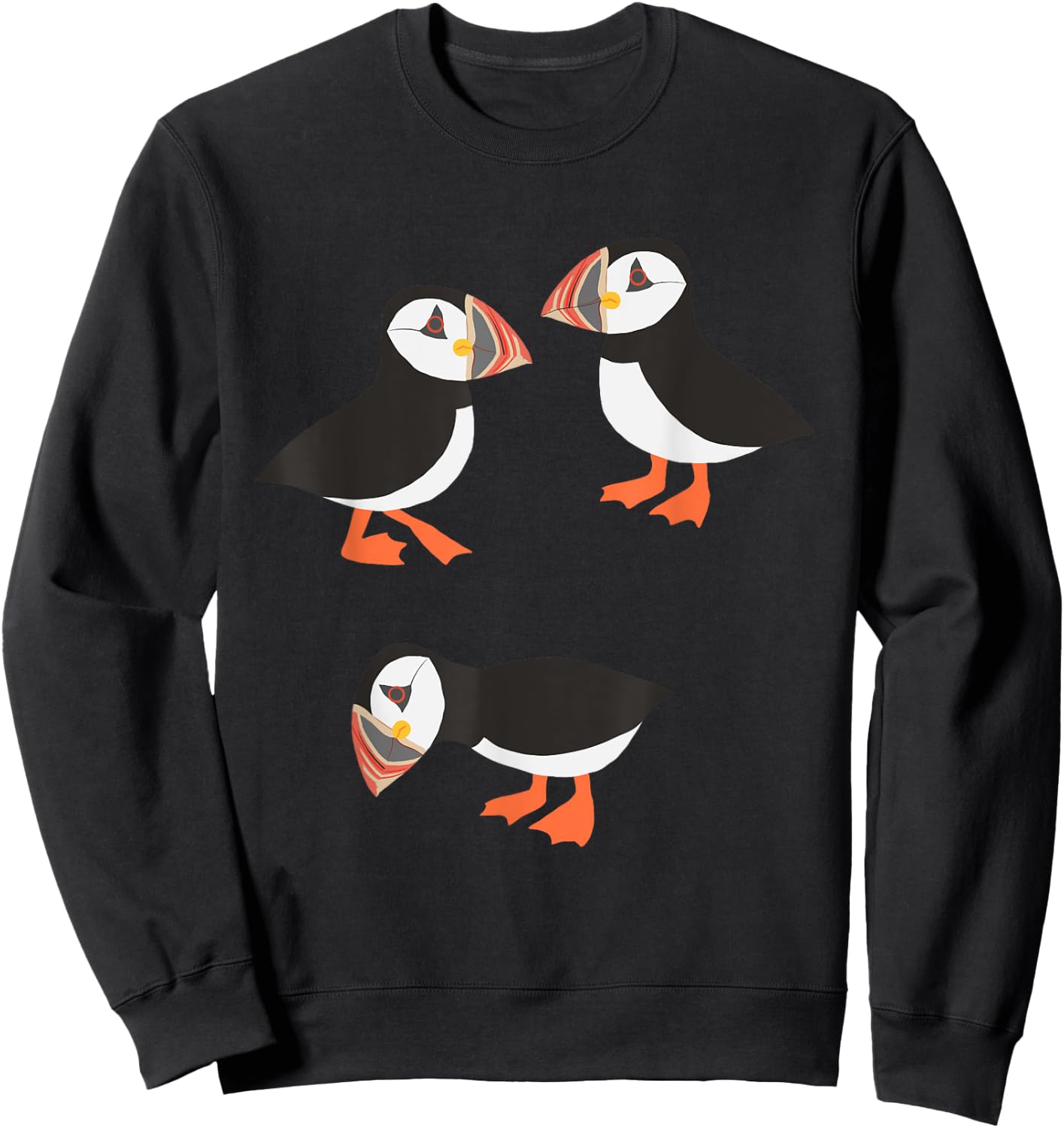 Funny Birds Puffin Sweatshirt - Sweatshirt | Black