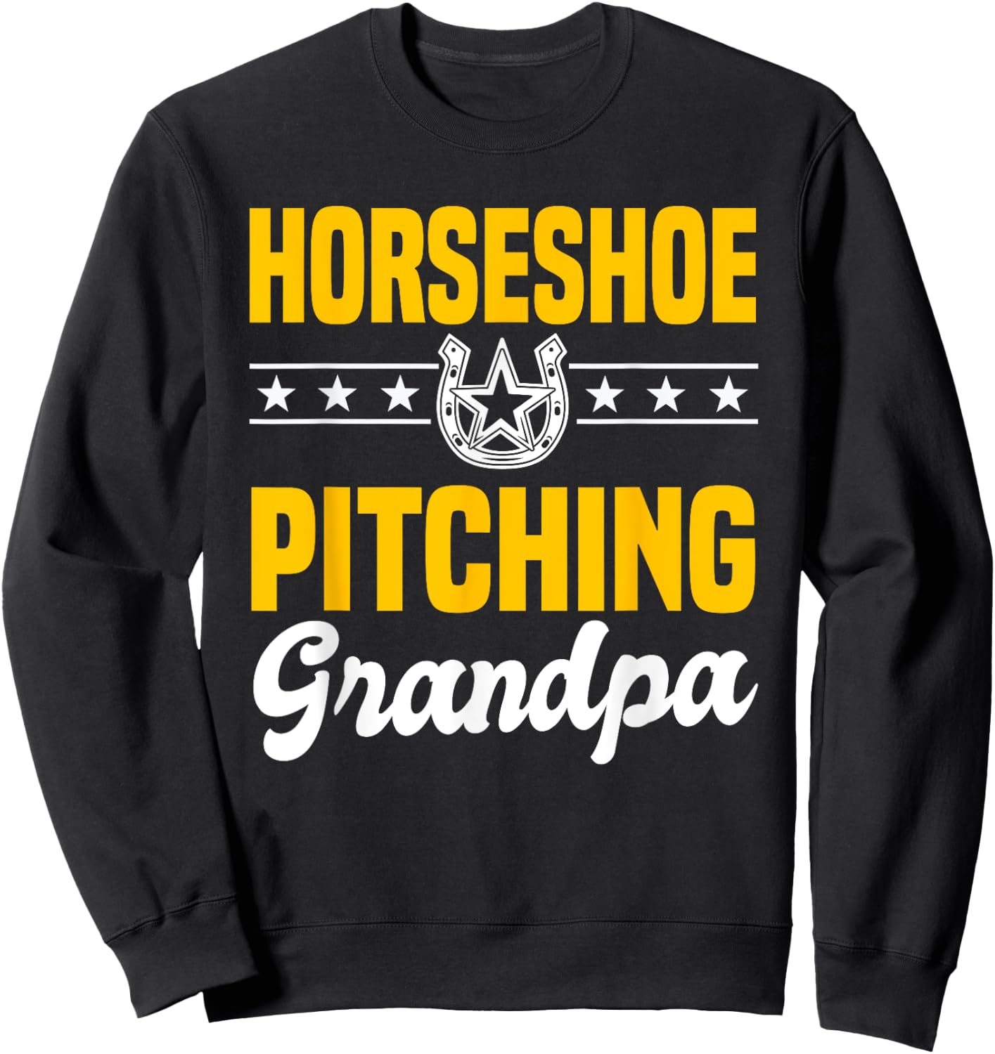 Horseshoe Pitching Grandpa Ferrier Horse Lover Sweatshirt - Sweatshirt | Black