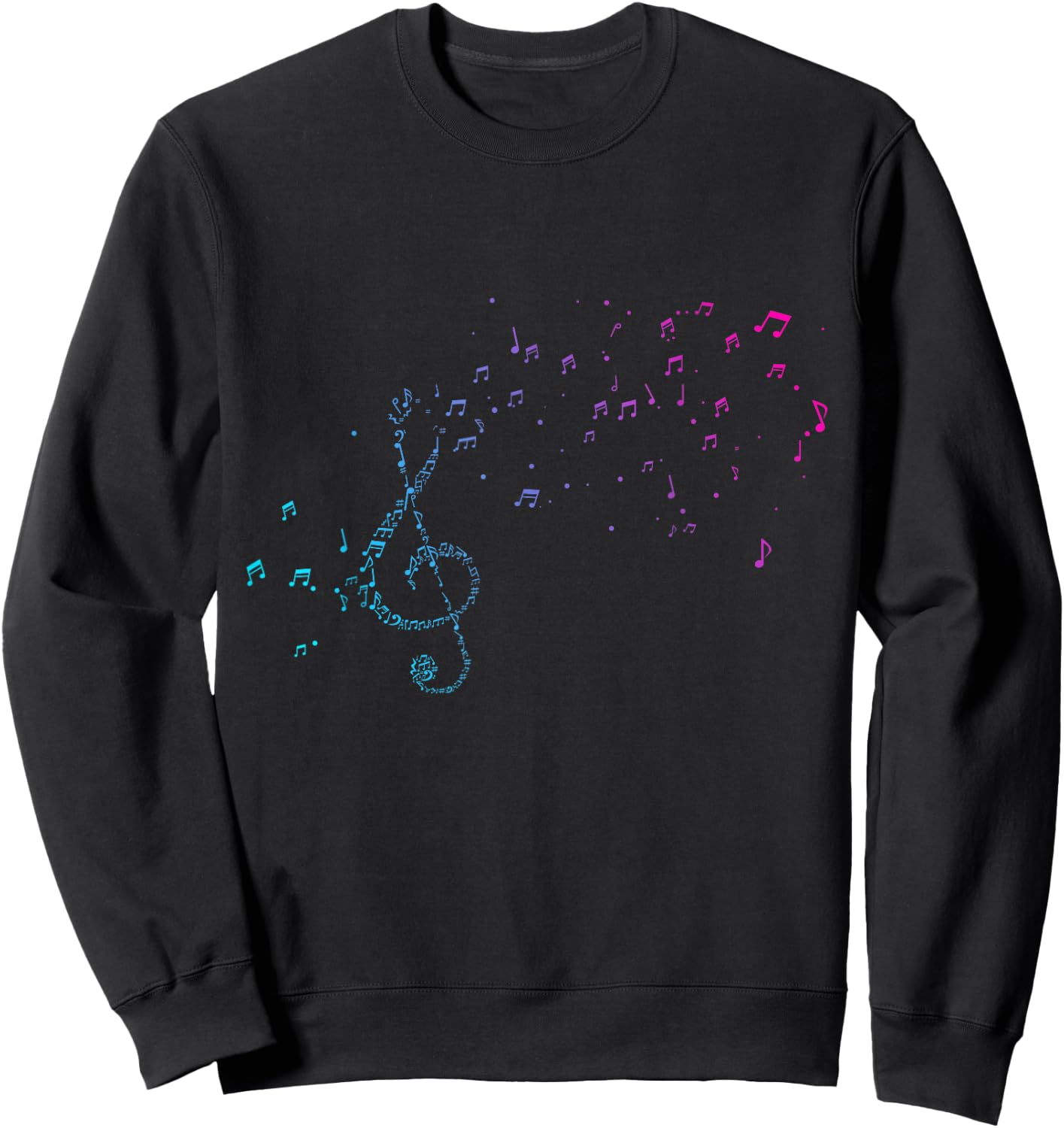 Musican Lover musical notes Just Music clef Sweatshirt - Sweatshirt | Black