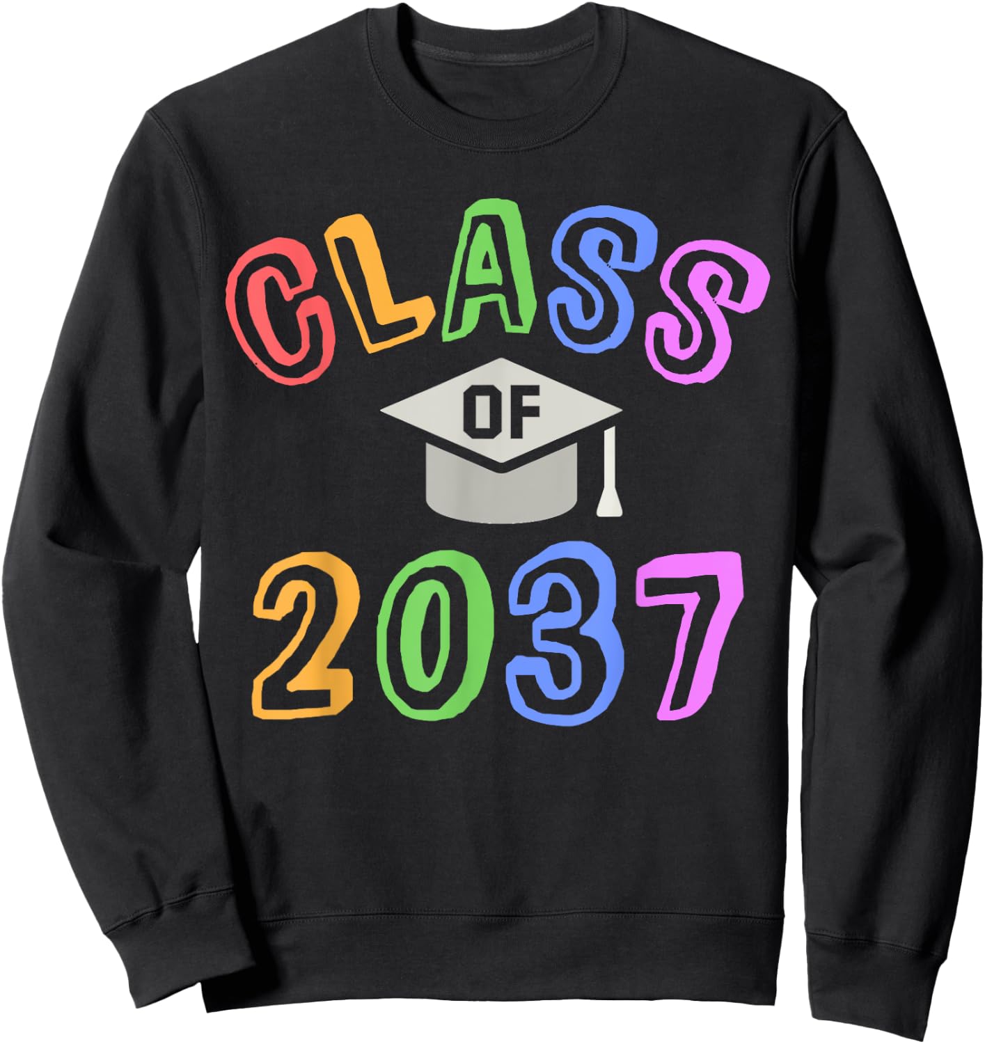 Future CLASS of 2037 Graduation Year Preschool Kids Pre-K Sweatshirt - Sweatshirt | Black