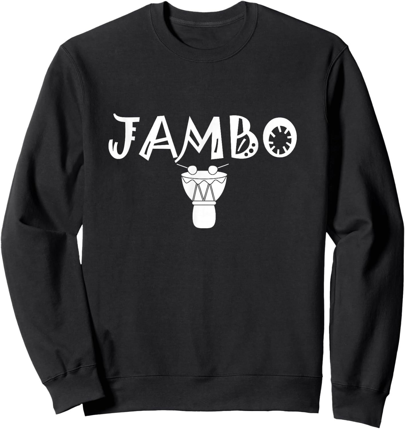Africa T shirt Design Jambo Swahili Graphic Cool Sweatshirt - Sweatshirt | Black