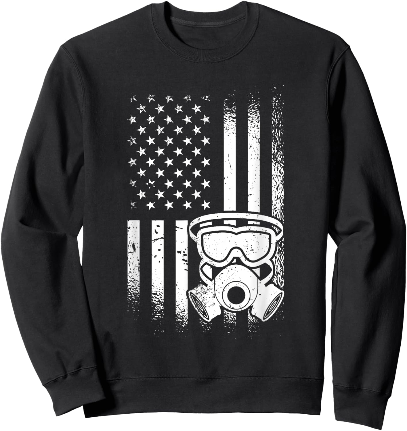 US Flag Exterminator Apparel American Exterminator Pest Control Sweatshirt - Sweatshirt | Black