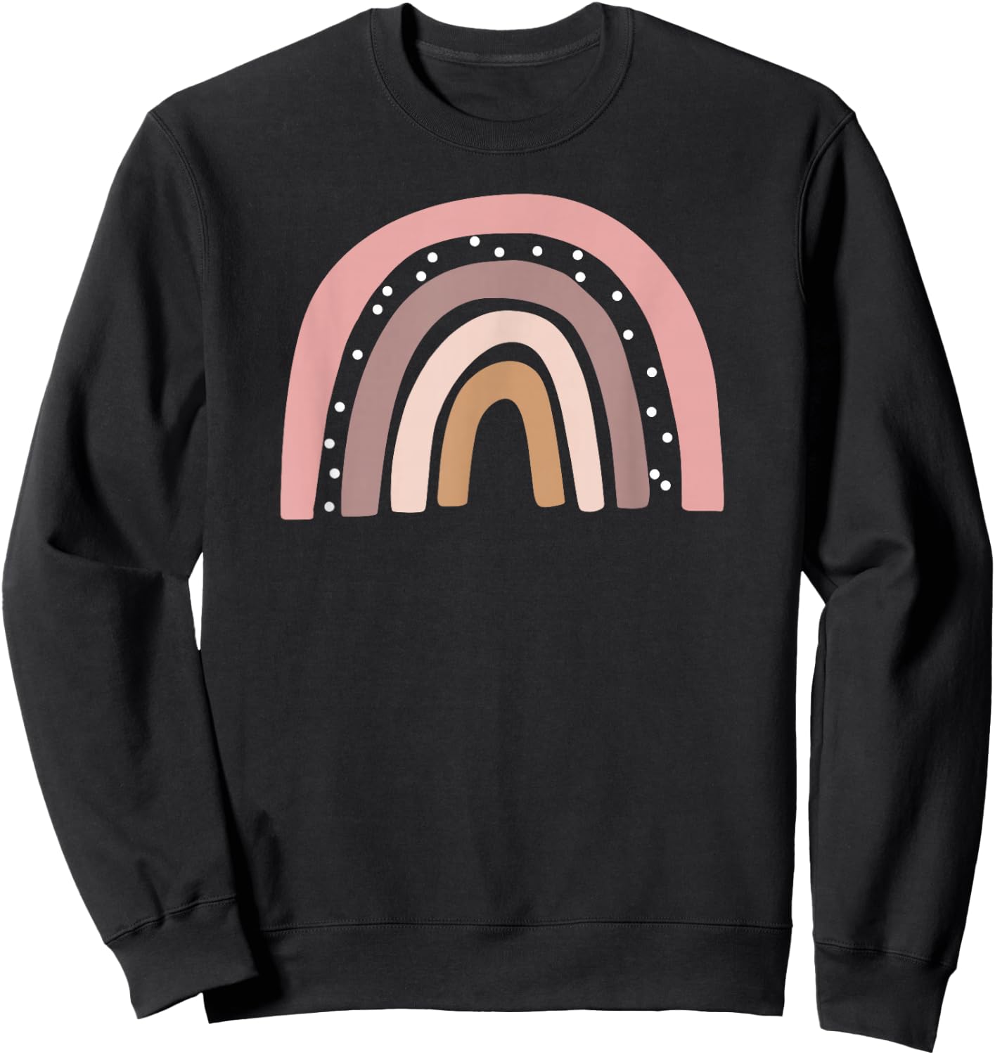 Boho Colors Minimalist Rainbow Sweatshirt - Sweatshirt | Black