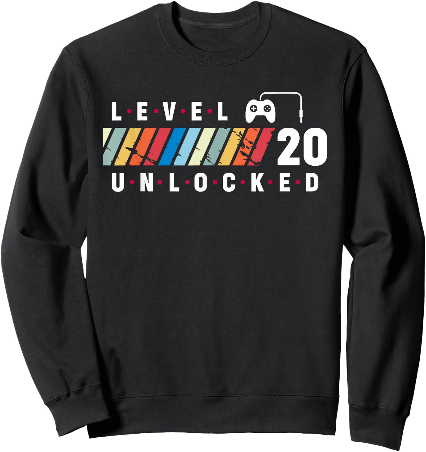 Level 20 Unlocked 20 Year Old Gamer 20th Video Game Birthday Sweatshirt - Sweatshirt | Black