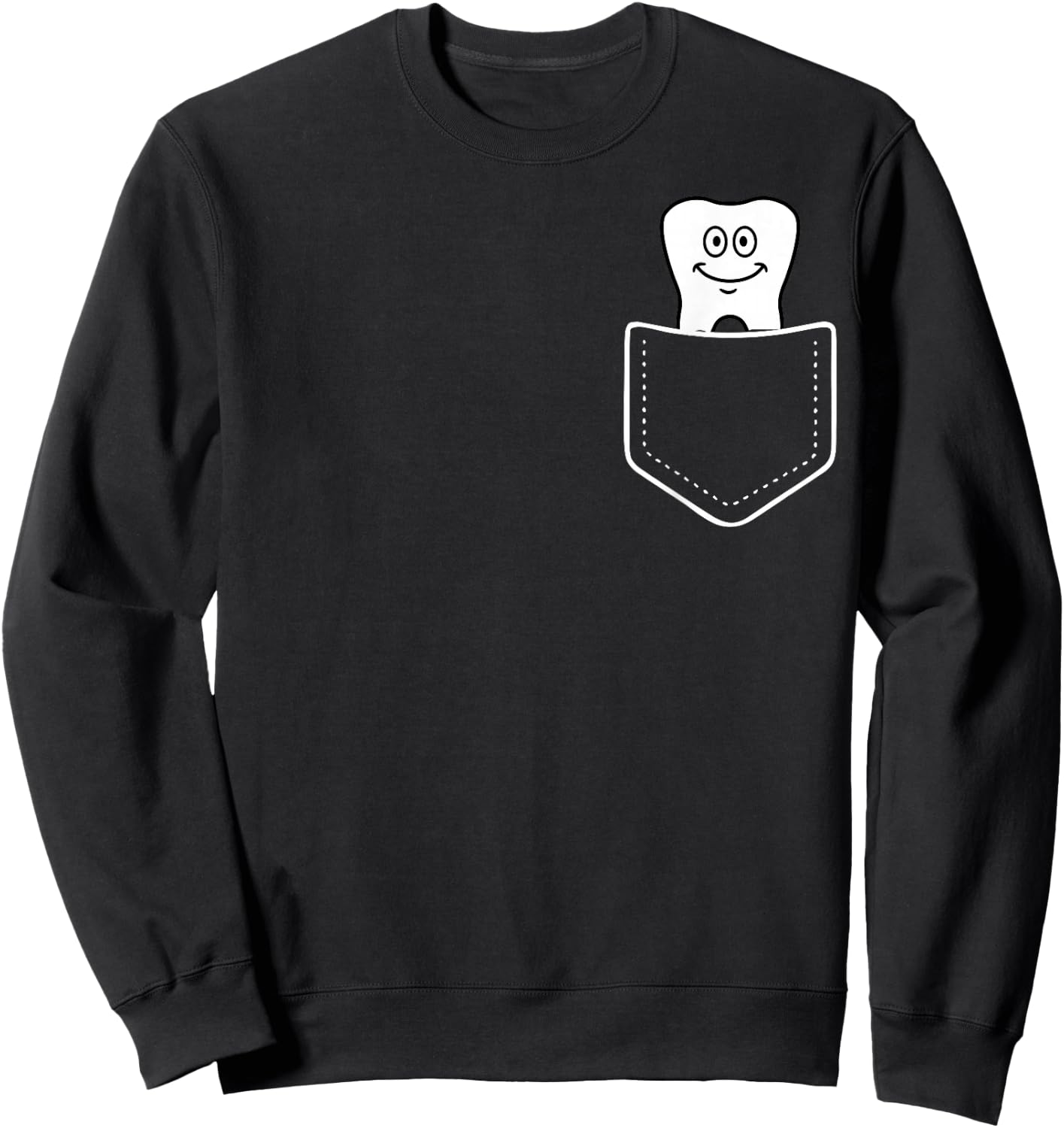 funny tooth pocket, Tooth Dental Assistant Sweatshirt - Sweatshirt | Black