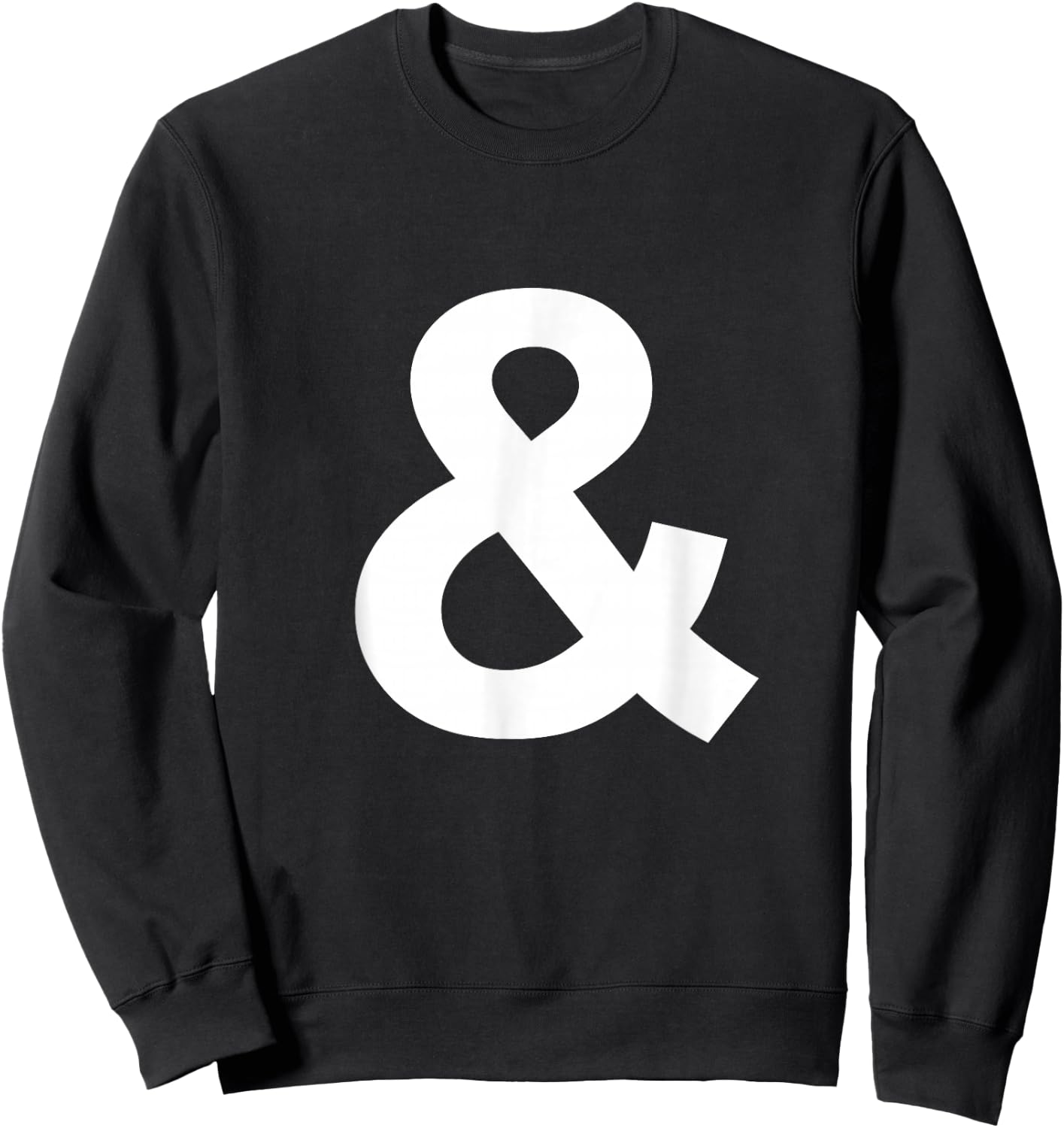 Ampersand Sign Shirt Initial Monogram Sweatshirt - Sweatshirt | Black