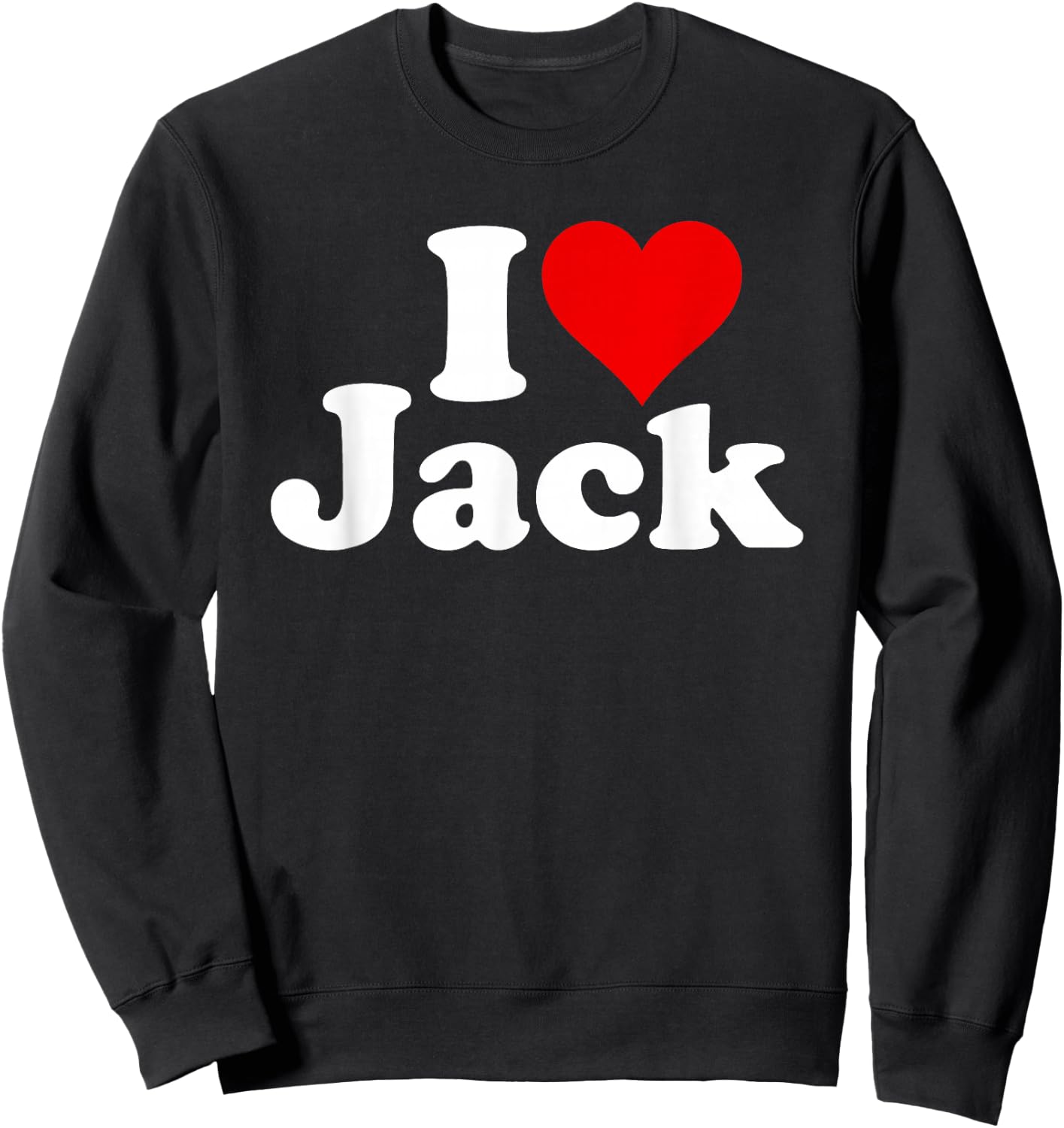 I Love Heart Jack Sweatshirt - Sweatshirt | Black