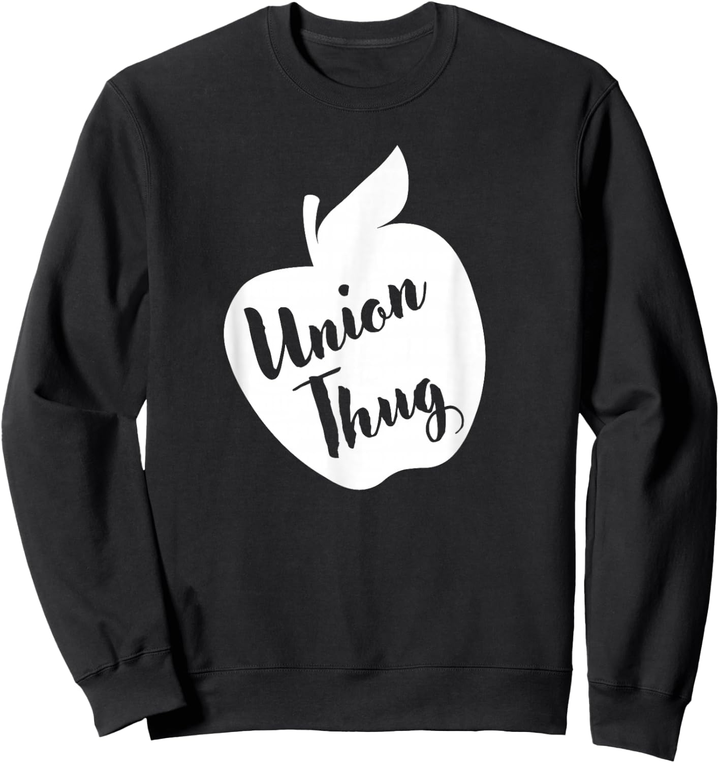Funny Red For Ed Union Thug Retro SpEd Teacher Appreciation Sweatshirt - Sweatshirt | Black