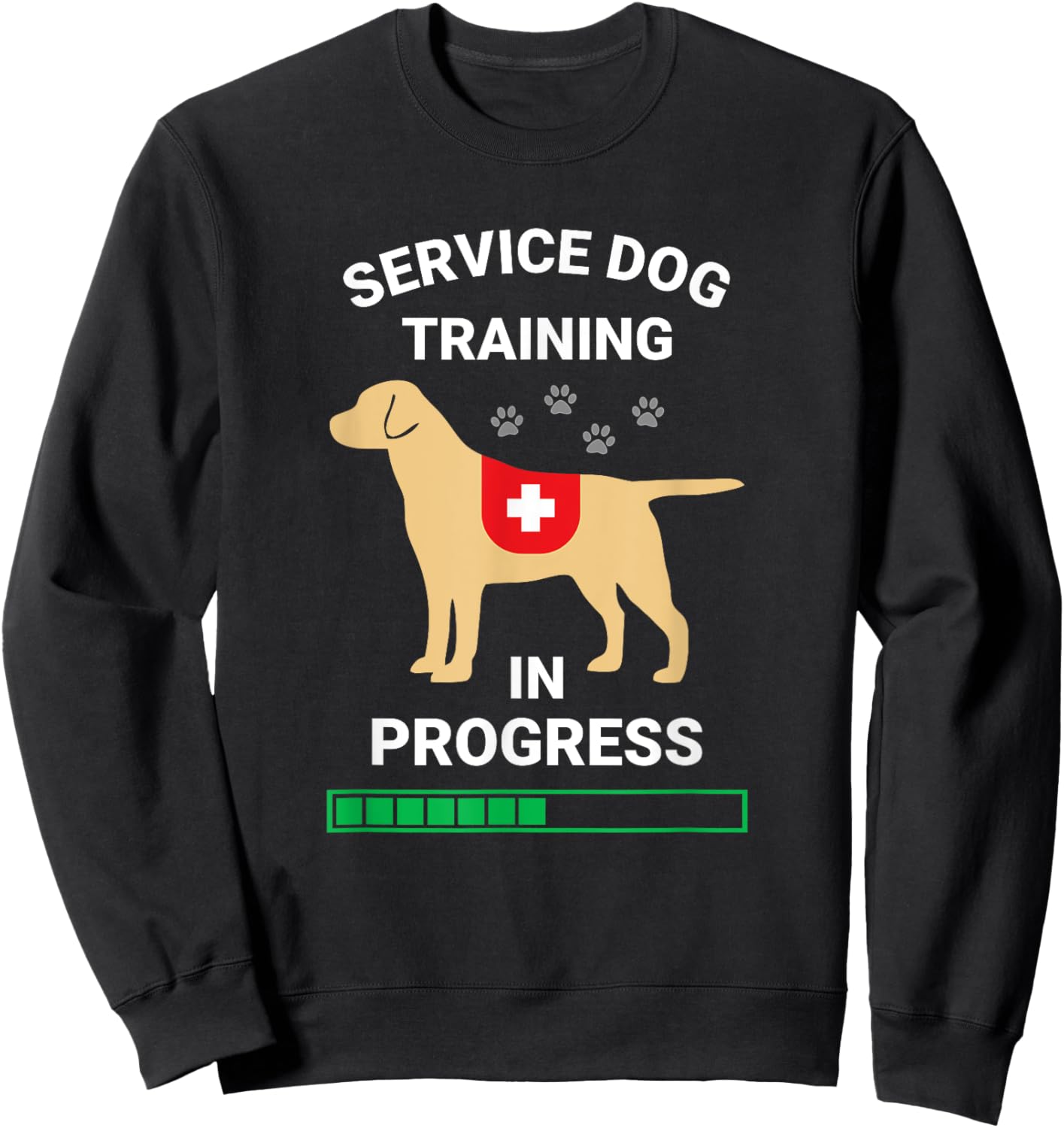 Service Dog in Training Registered Trainer Lab Retriever Men Women Sweatshirt - Sweatshirt | Black
