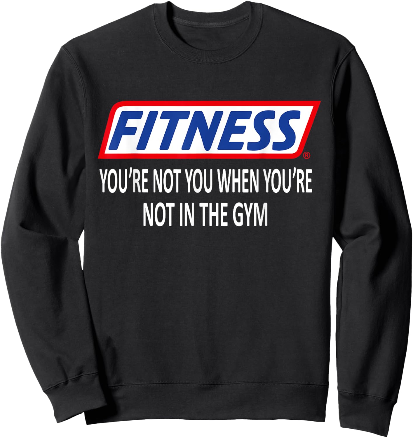 Fitness Gym workout Slogan Sweatshirt - Sweatshirt | Black