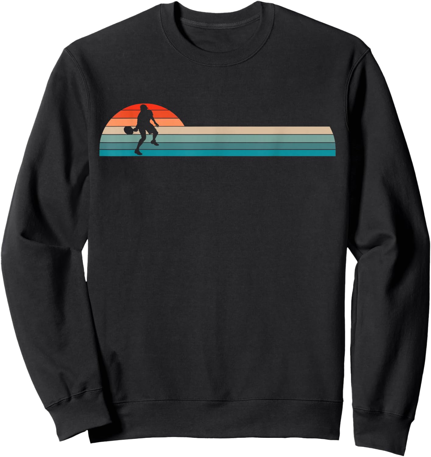 Vintage Retro Pickleball Player Small Sweatshirt - Sweatshirt | Black