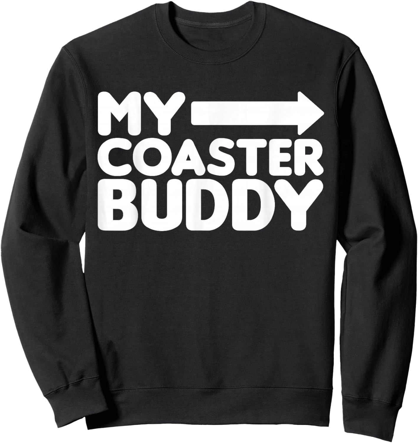 My Coaster Buddy Set 1/2 pointing right, Roller Coaster Sweatshirt - Sweatshirt | Black