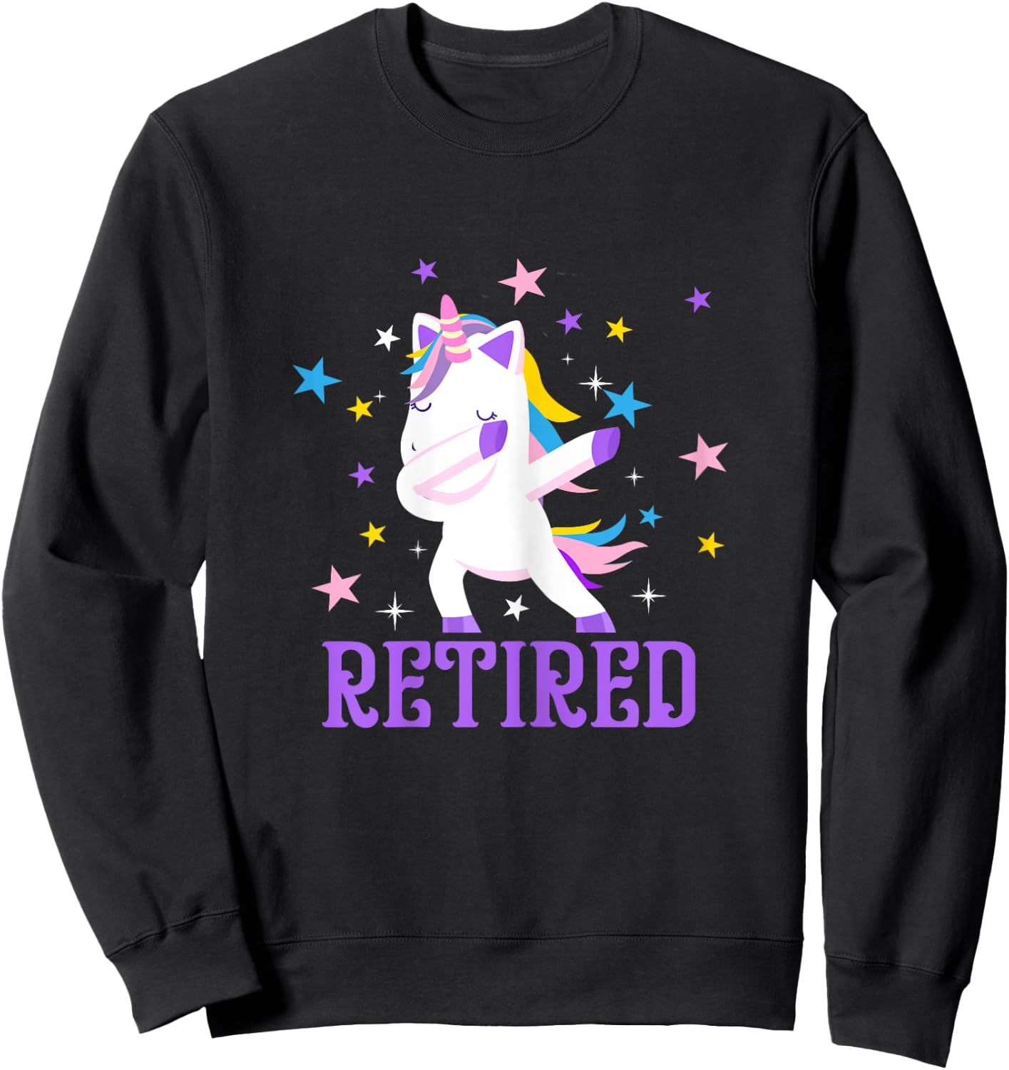 Retired 2022 Unicorn Retirement Gift Women Sweatshirt - Sweatshirt | Black