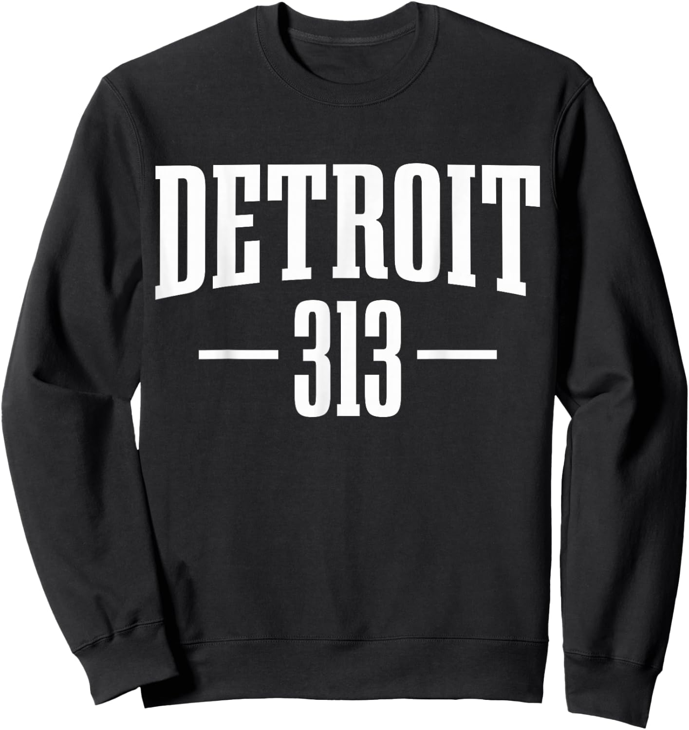 Detroit Michigan 313 Area Code Pride Retro Sweatshirt - Sweatshirt | Black