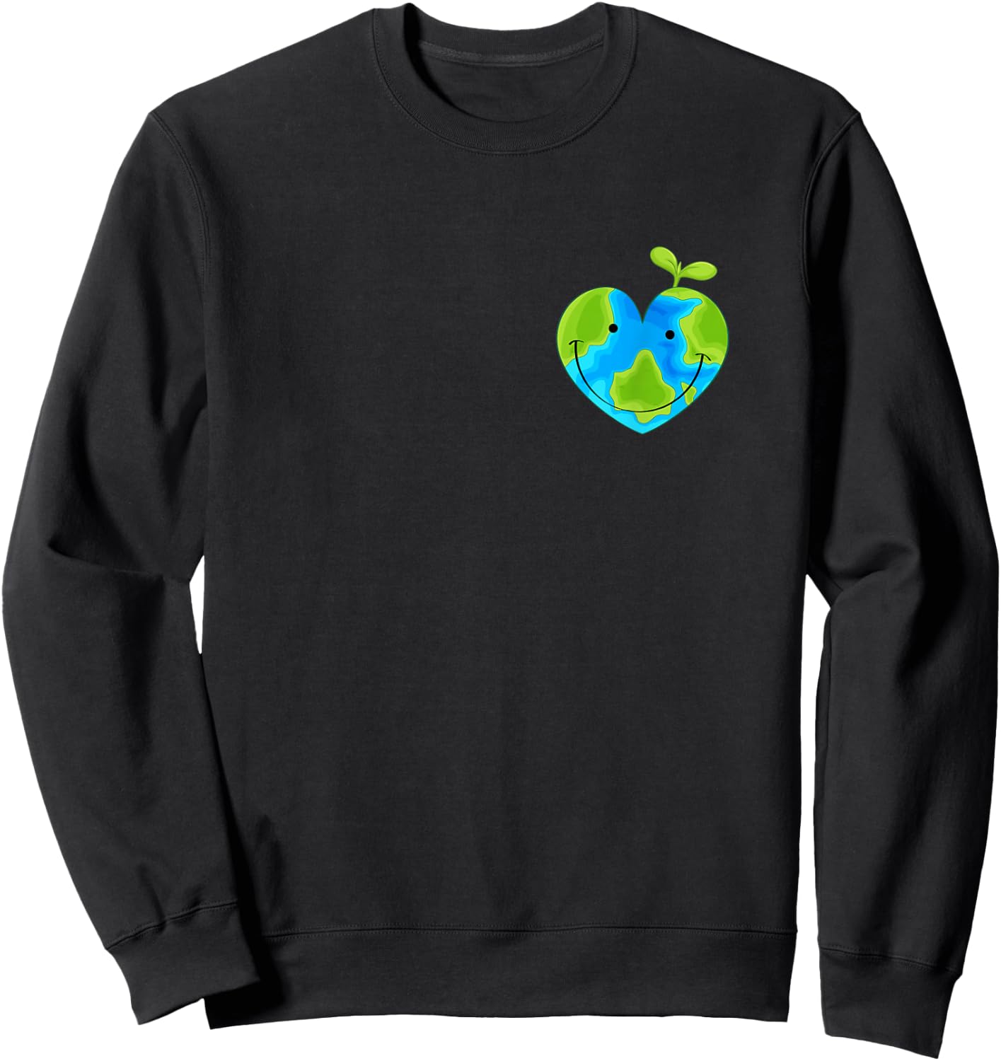 Earth Heart Earth Day Sweatshirt - Sweatshirt | Black