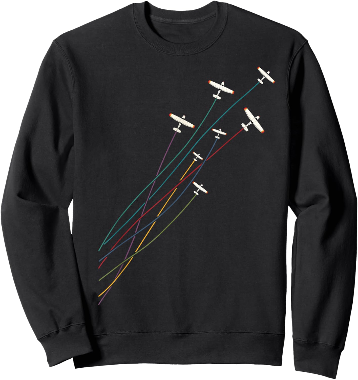 Pilot Vintage Flying Airplanes Aeroplane Pilot Birthday Sweatshirt - Sweatshirt | Black