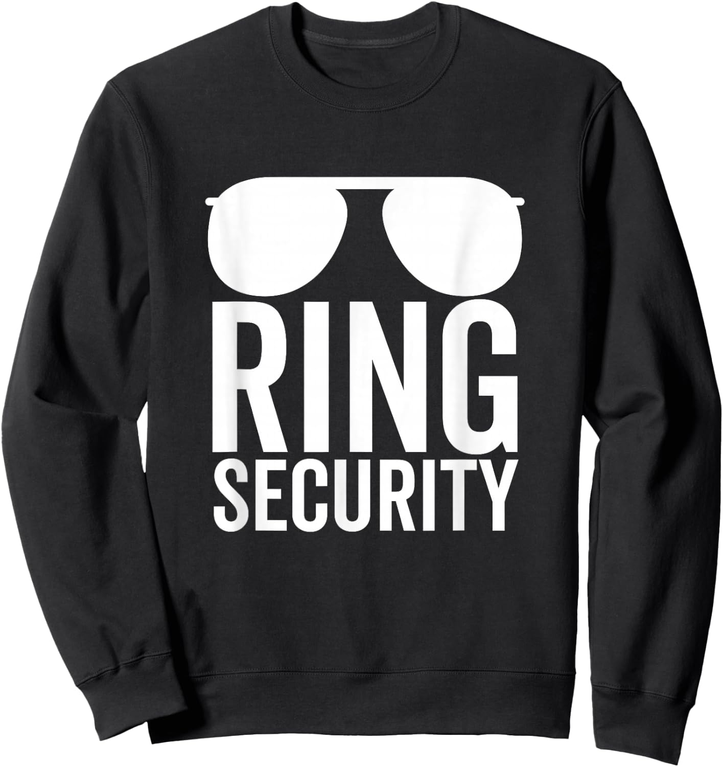 Ring Security Ring Bearer Boys Wedding Party Sunglasses Sweatshirt - Sweatshirt | Black