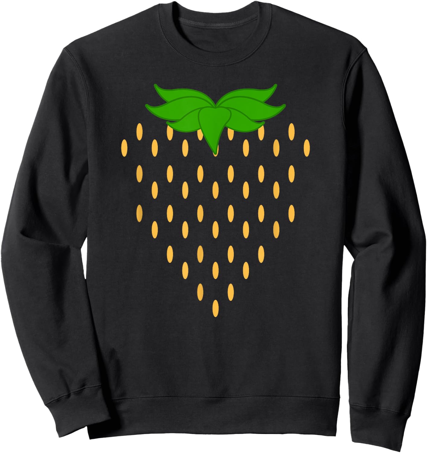 Halloween Strawberry DIY Shirt | Group Matching Costume Sweatshirt - Sweatshirt | Black