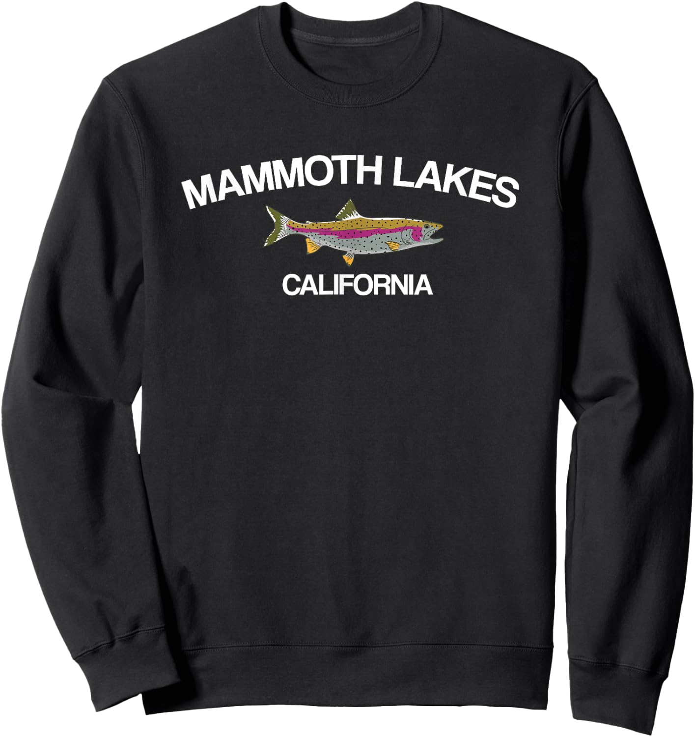 Mammoth Lakes Fishing California Lake Clothes Sweatshirt - Sweatshirt | Black