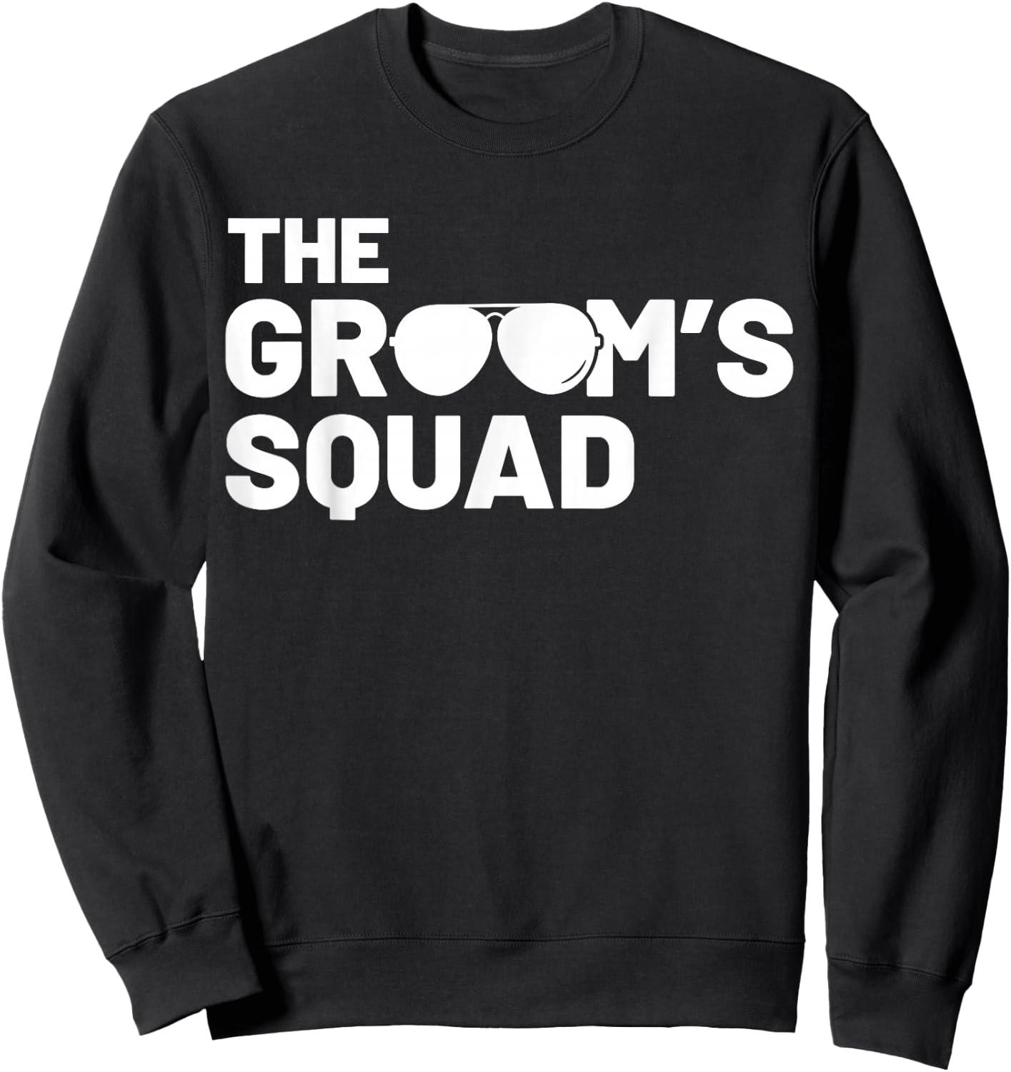Groomsmen Groom Squat Men Bachelor Supplies Party Wedding Sweatshirt - Sweatshirt | Black