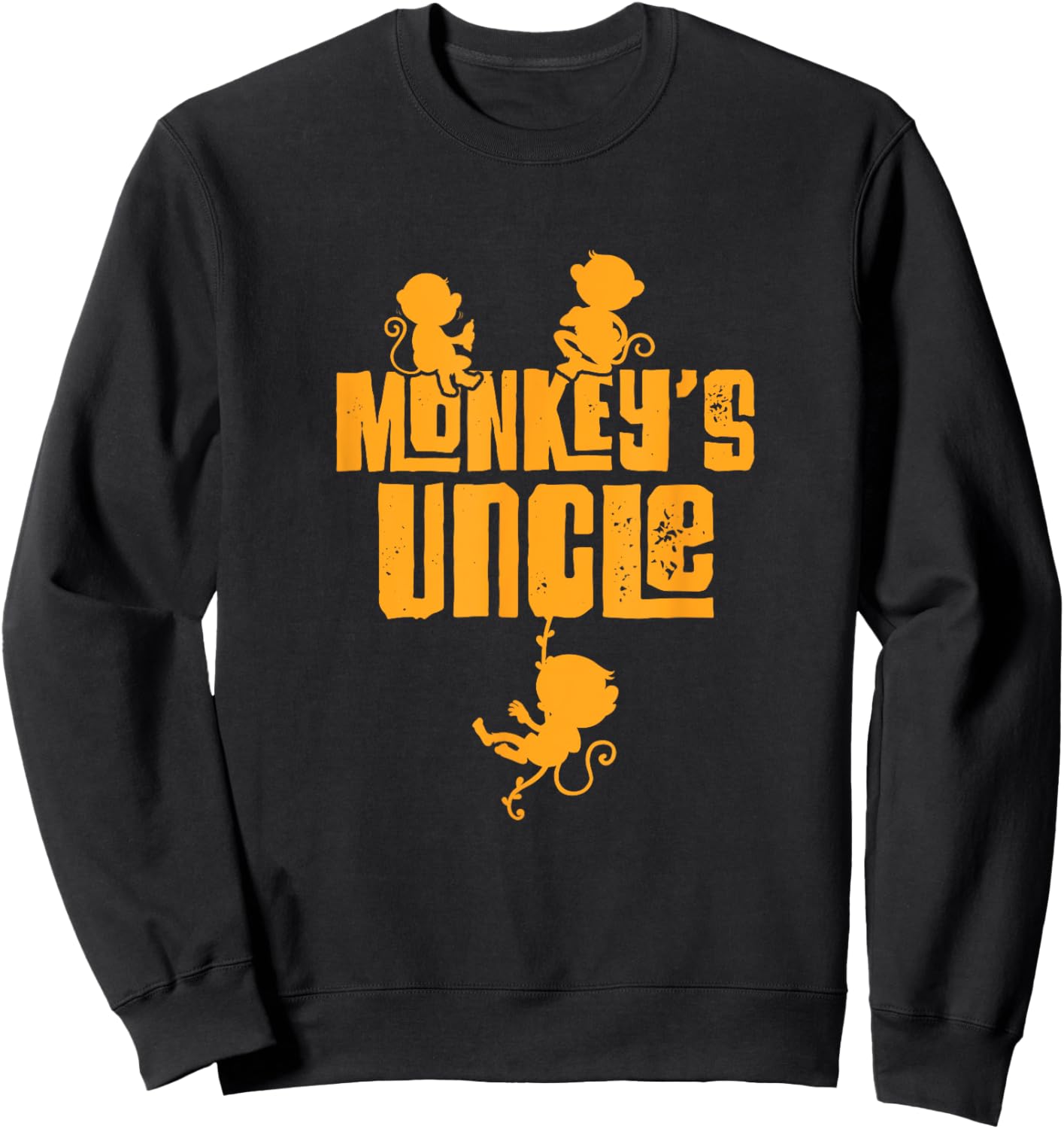 Monkey's Uncle Funny Monkey Matching Nephew Sweatshirt - Sweatshirt | Black