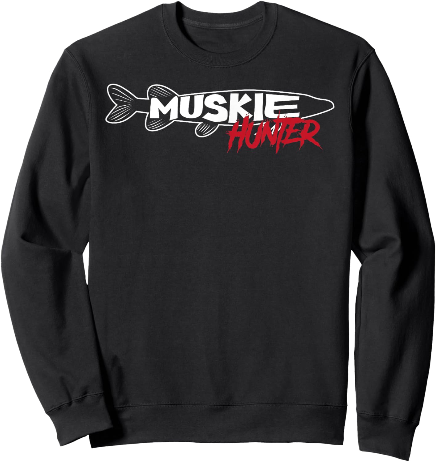Muskie Hunter | Cute Esox Musky Fishing Lovers Gift Sweatshirt - Sweatshirt | Black