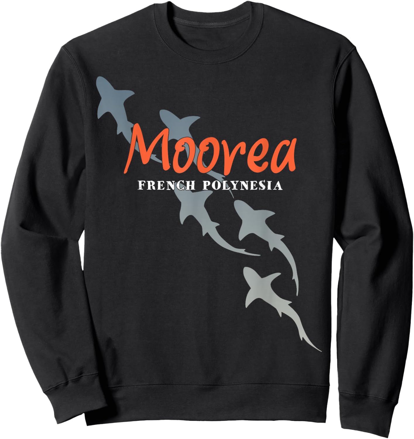 Shark Scuba Diving Moorea, Scuba Diving with Sharks Sweatshirt - Sweatshirt | Black