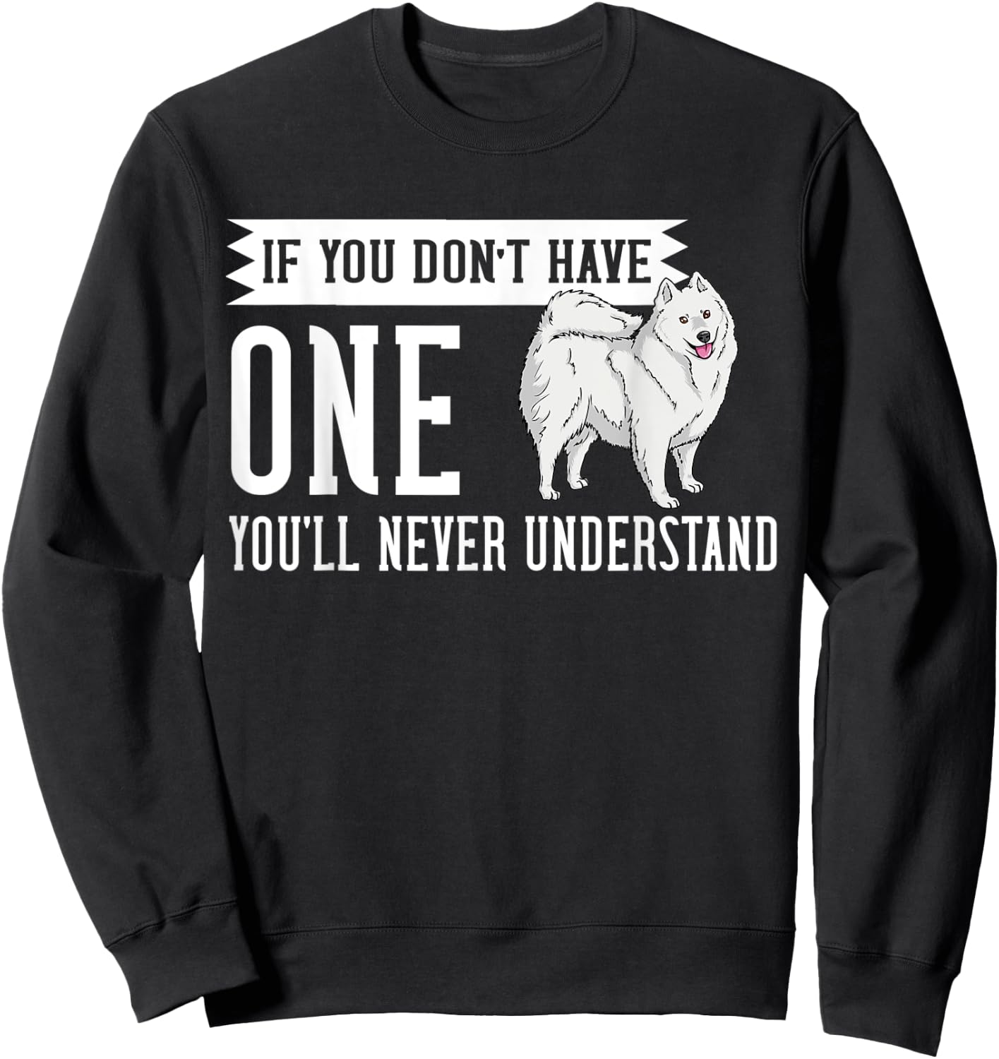 American Eskimo Dog Puppies Owner Lover Men Women Kids Sweatshirt - Sweatshirt | Black