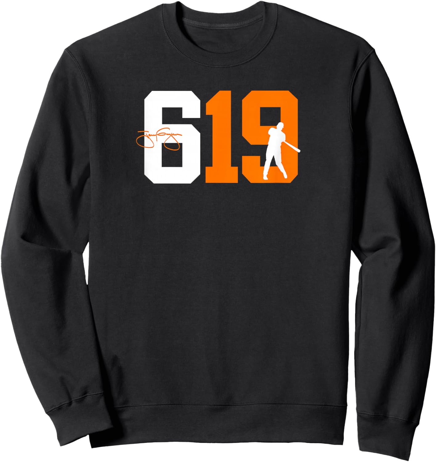 San Diego 619 Vintage 90's Baseball Style Sweatshirt - Sweatshirt | Black