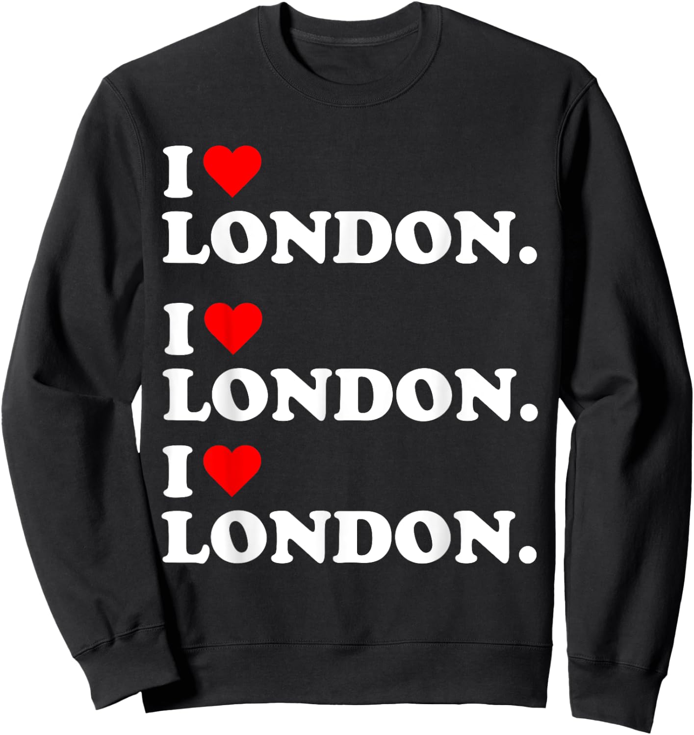 I heart London Love United Kingdom Brirtin Britsh Day Sweatshirt - Sweatshirt | Black